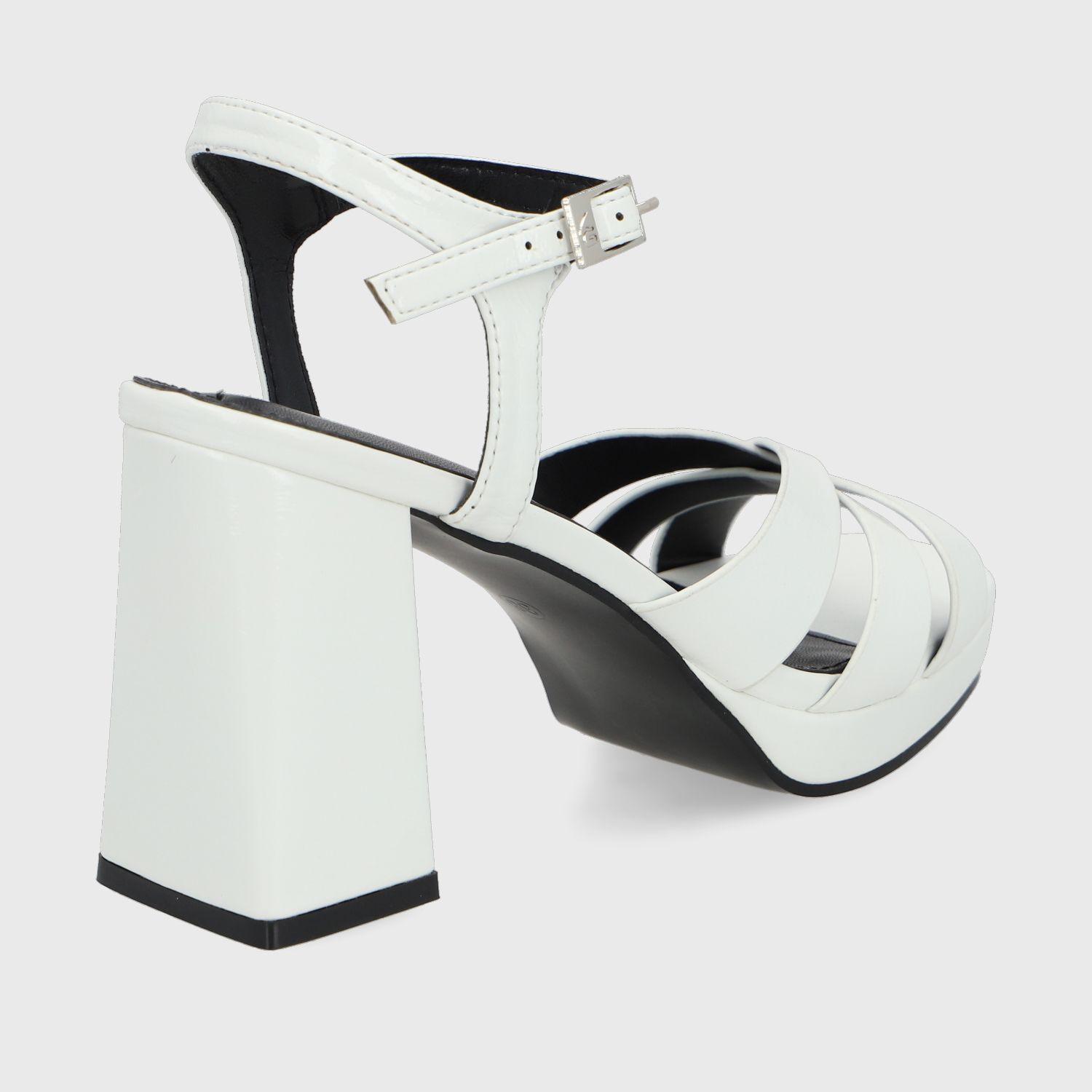 Sandalia Taco Blanca  Mujer 45902 Gotta-4