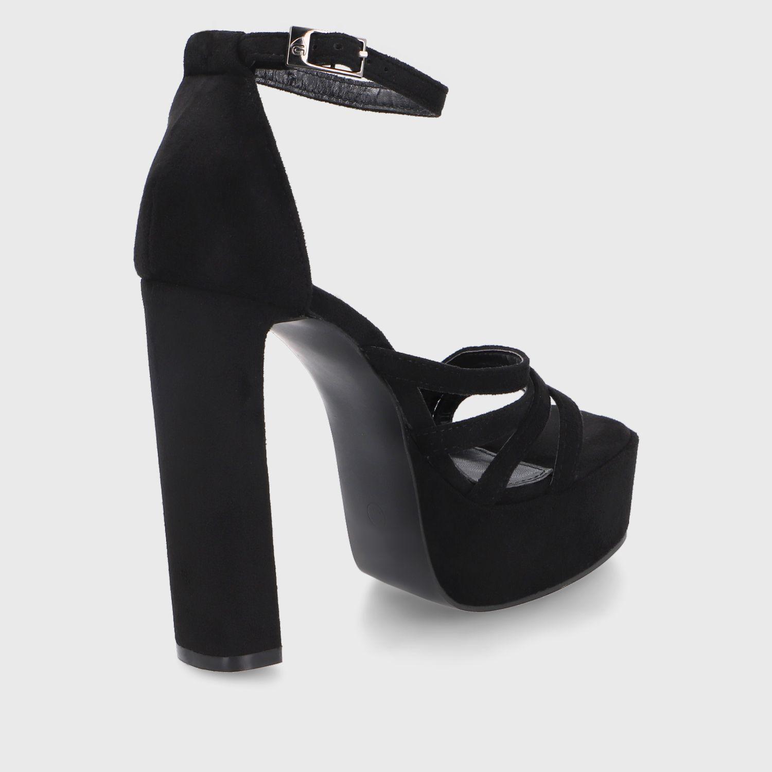 Sandalia Taco Negra  Mujer 35102 Gotta-4