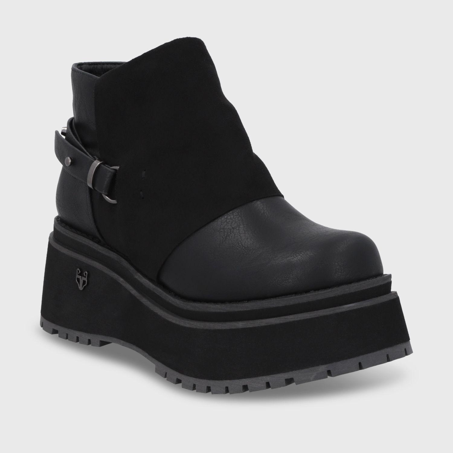 Botin Plataforma Negro Mujer 1509B Gotta-1