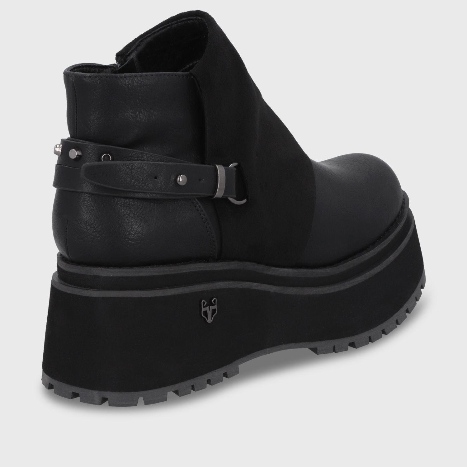 Botin Plataforma Negro Mujer 1509B Gotta-4