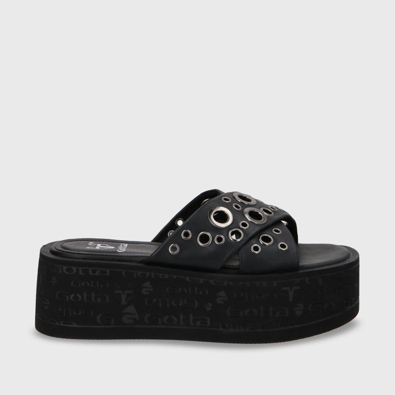 Sandalia Plataforma Negro Mujer 55931 Gotta-0