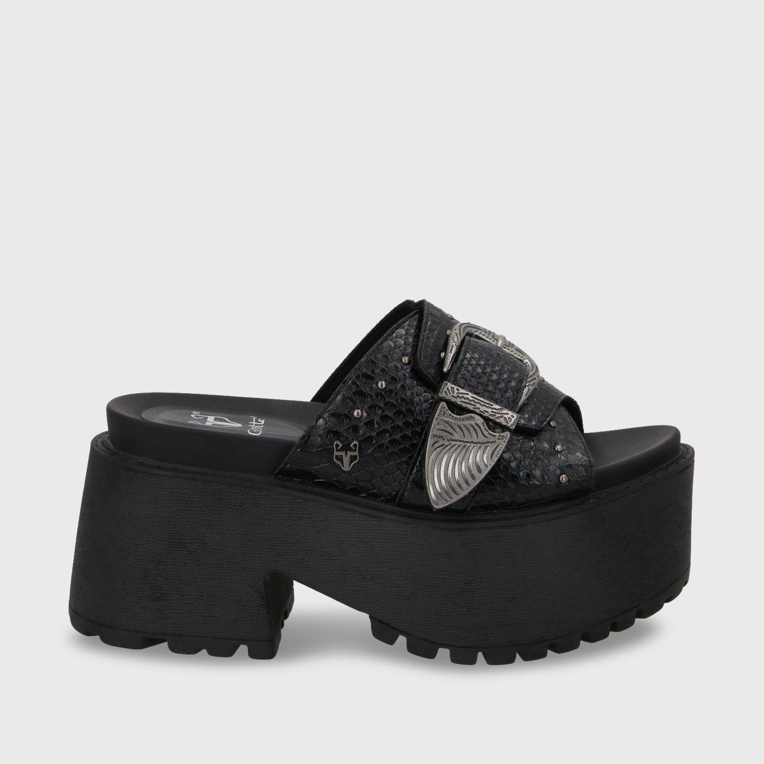 Sandalia Plataforma Negro Mujer 1567D Gotta-0