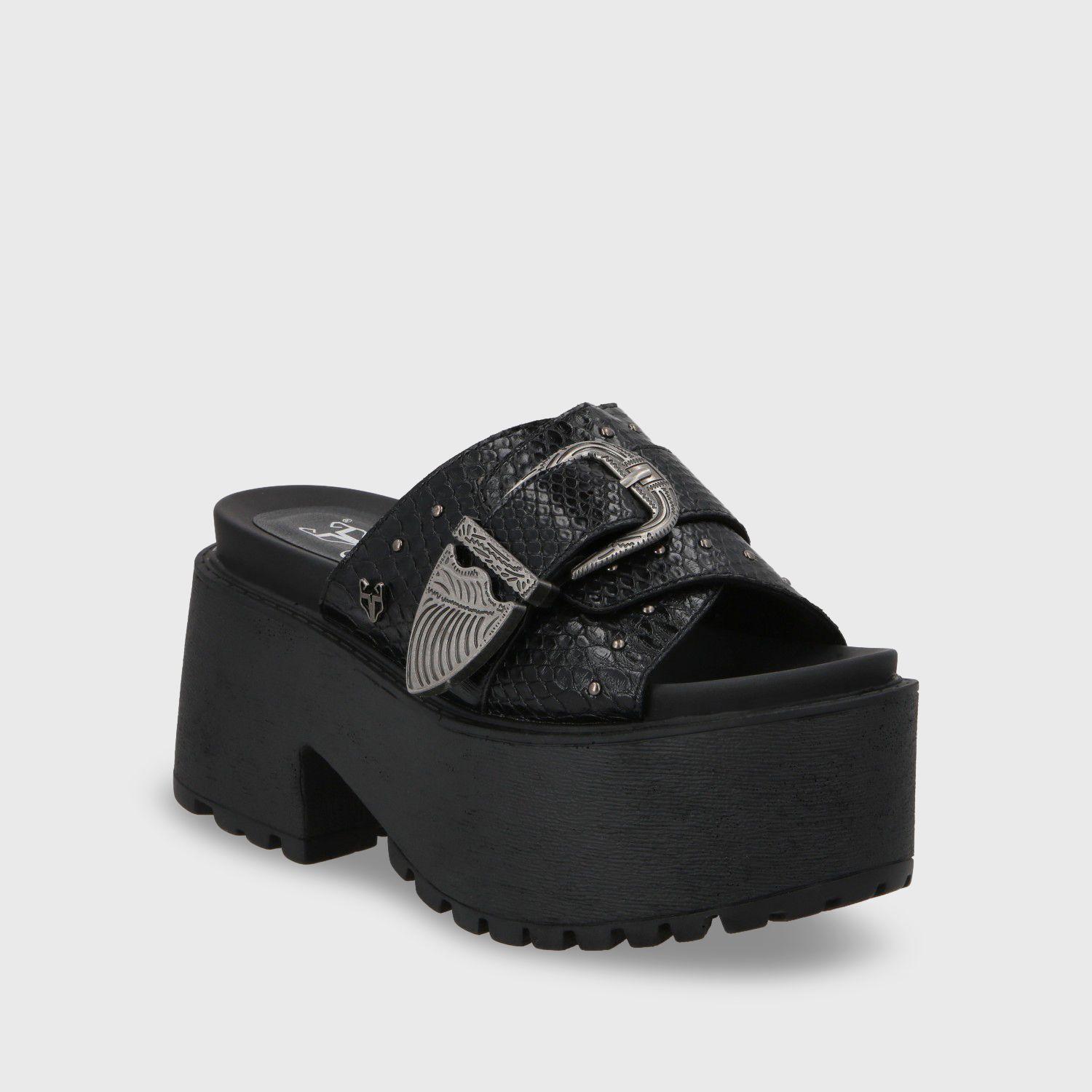 Sandalia Plataforma Negro Mujer 1567D Gotta-1
