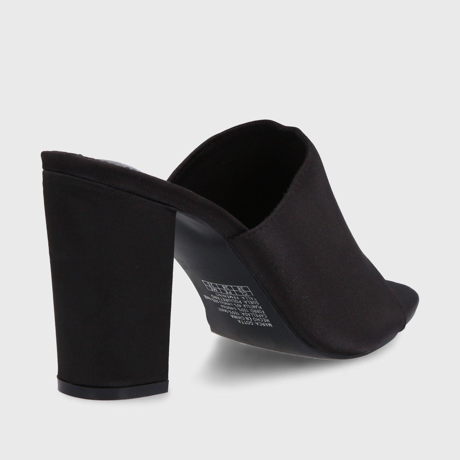 Sandalia Taco Negra Mujer 35121 Gotta-4