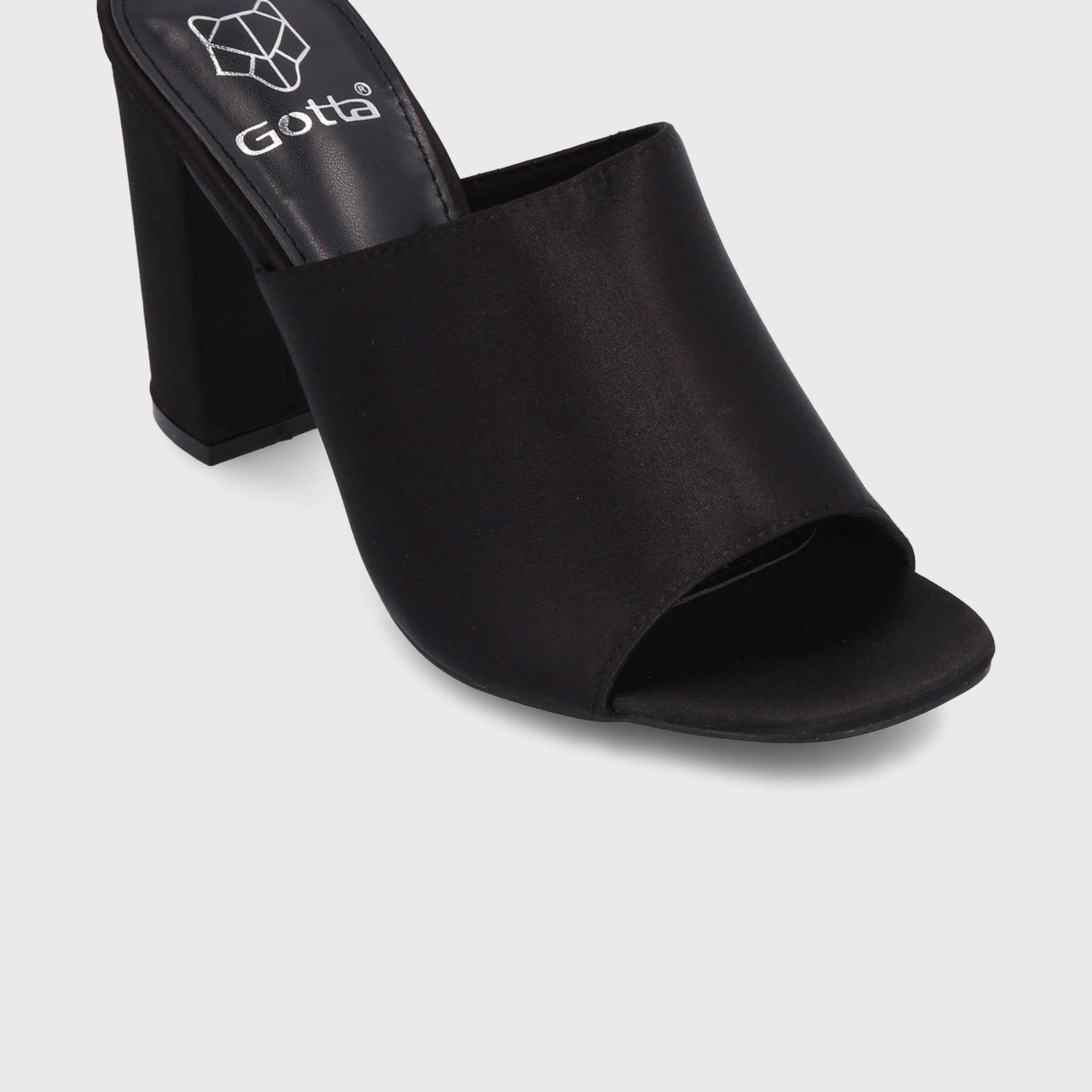 Sandalia Taco Negra Mujer 35121 Gotta-5