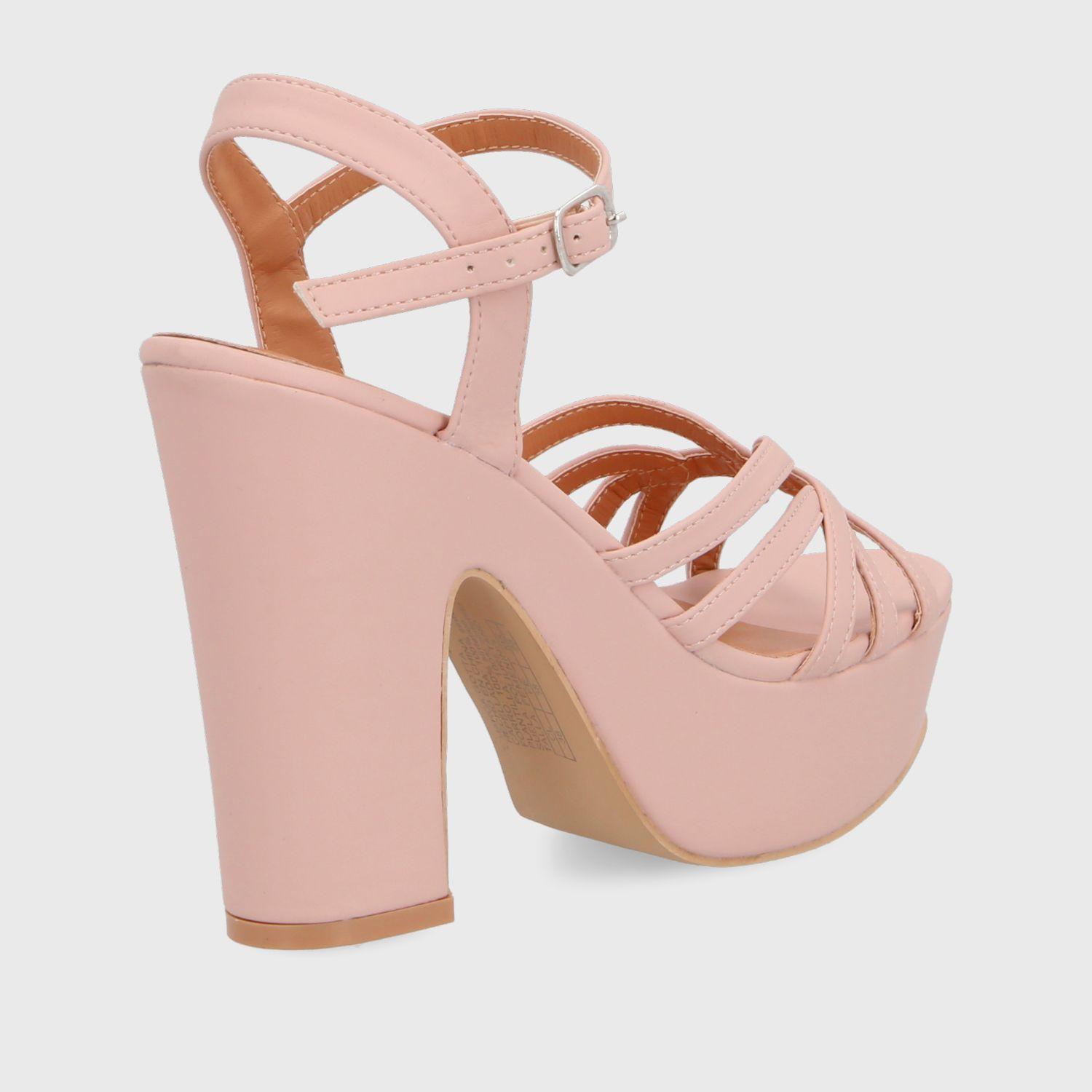 Sandalia Taco Rosada Mujer 86131 Gotta-4
