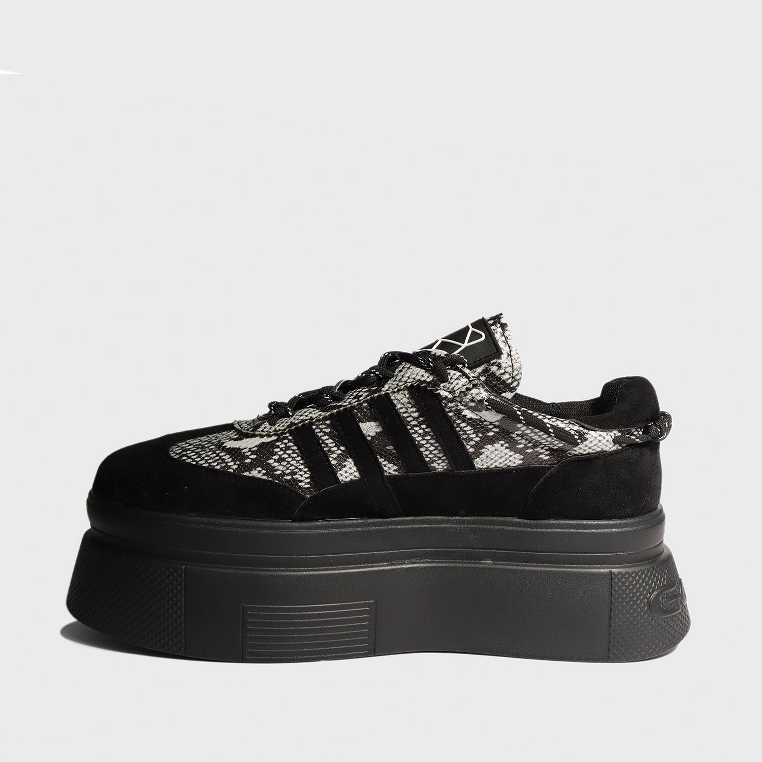 Zapatilla Plataforma Negra Mujer 13412 Gotta-3