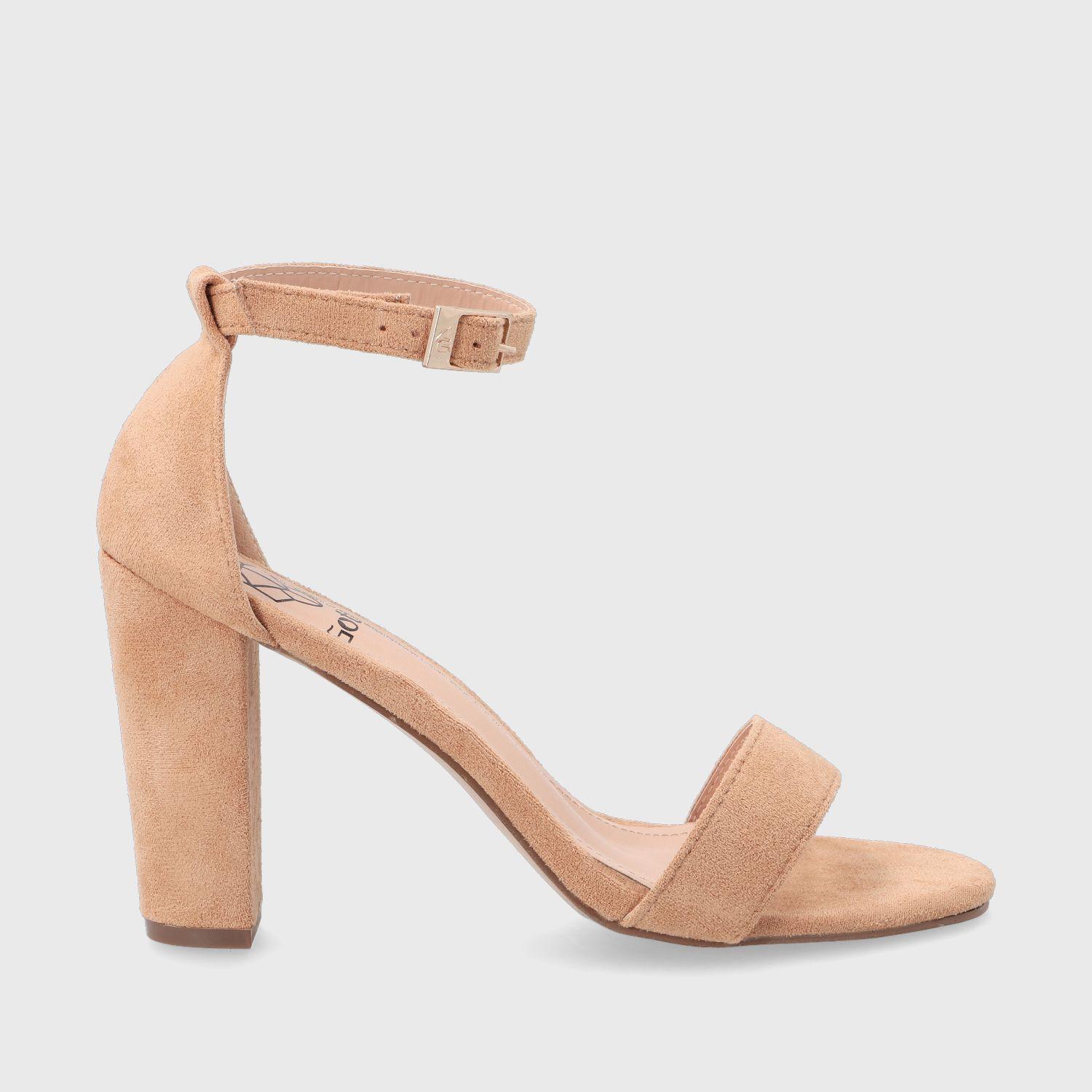 Sandalia Taco Camel Mujer 86123 Gotta-0