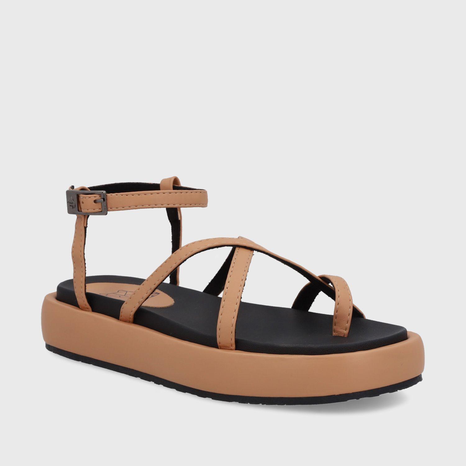 Sandalia Plana Camel  Mujer 35210 Gotta-1
