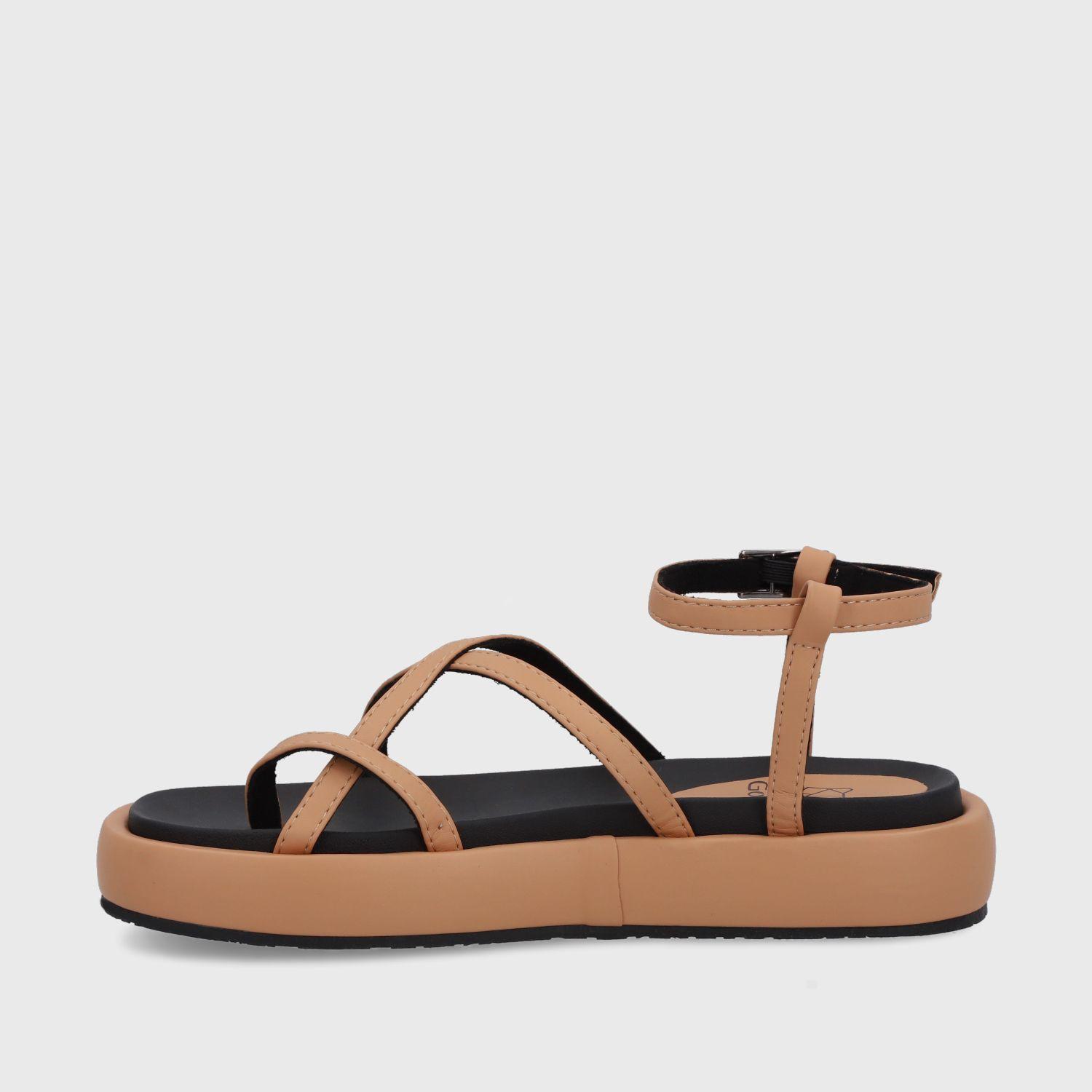 Sandalia Plana Camel  Mujer 35210 Gotta-3