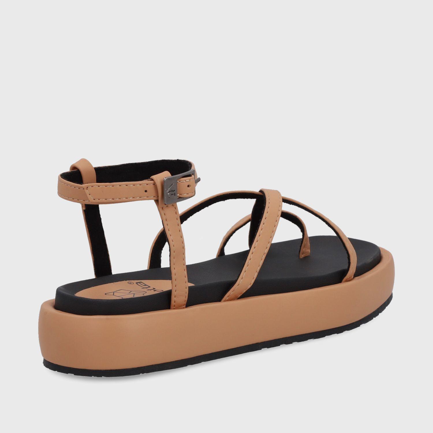 Sandalia Plana Camel  Mujer 35210 Gotta-4