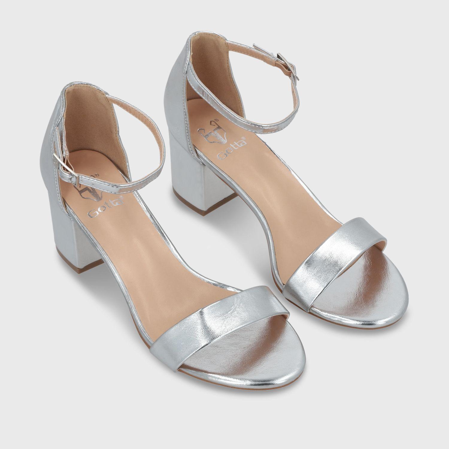 Sandalia Plateada Mujer C6161 Gotta-2