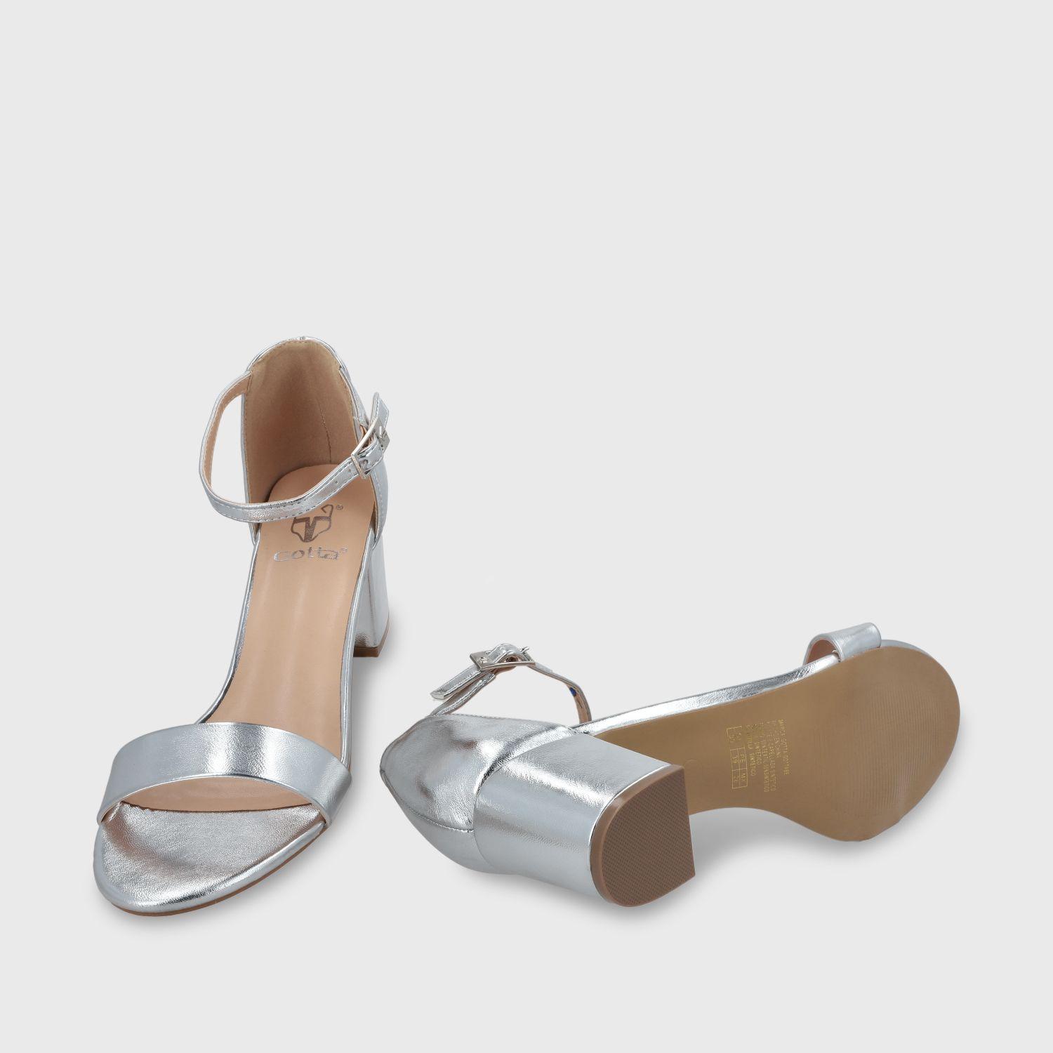 Sandalia Plateada Mujer C6161 Gotta-6