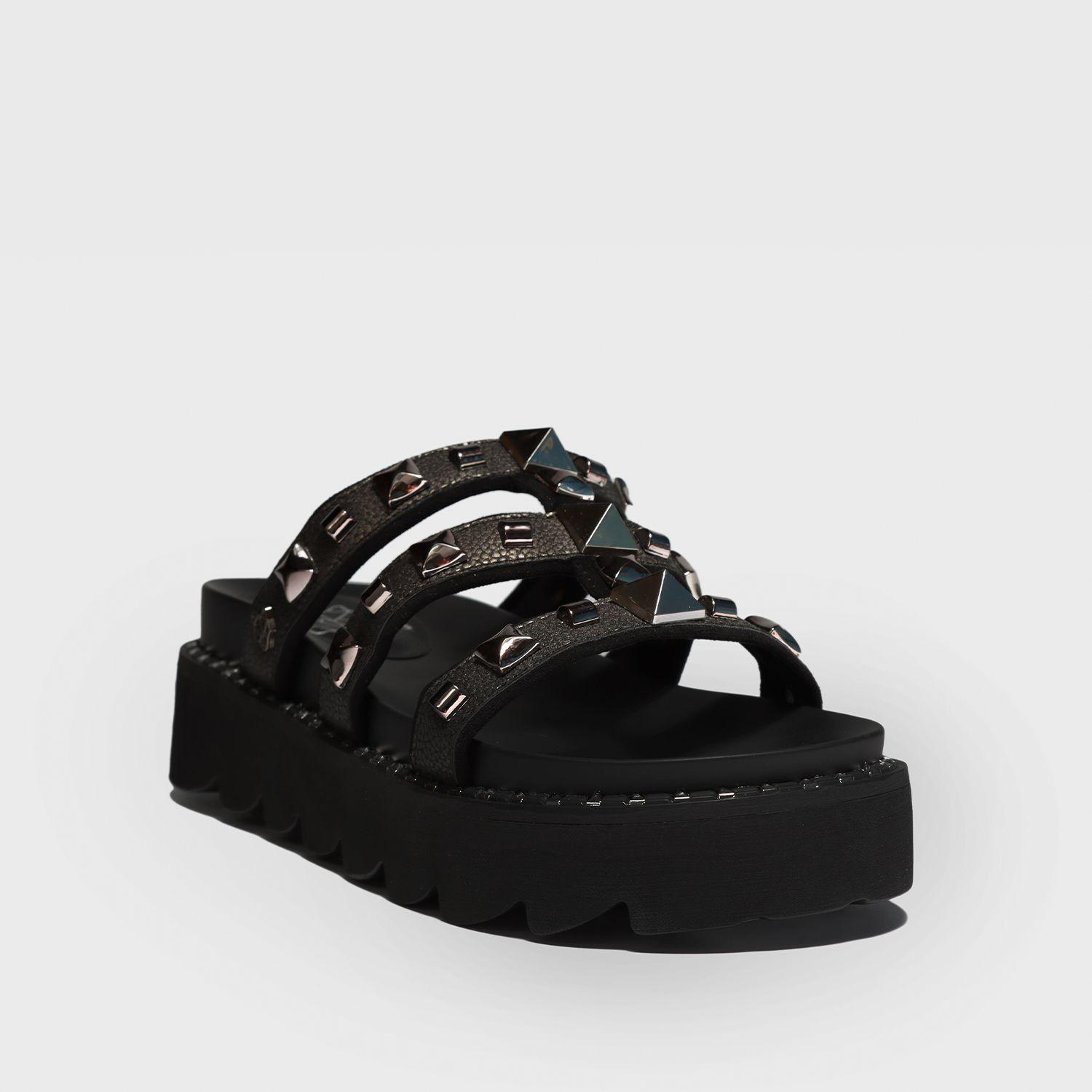 Sandalia Plataforma Negra Mujer 15738 Gotta-1