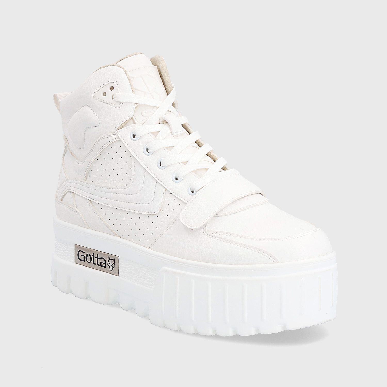 Zapatilla Plataforma Blanca Mujer 23241 Gotta-1