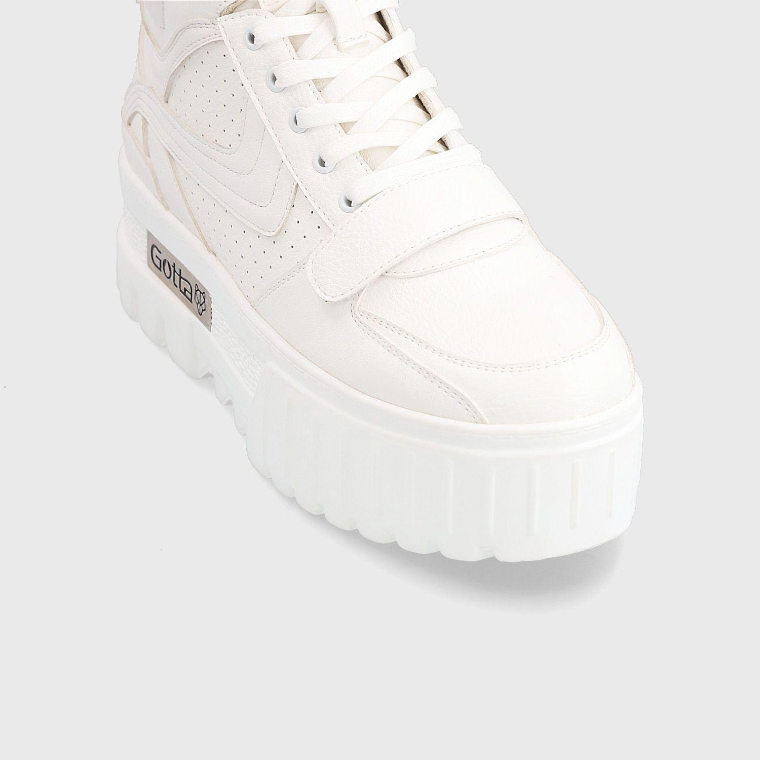 Zapatilla Plataforma Blanca Mujer 23241 Gotta-5