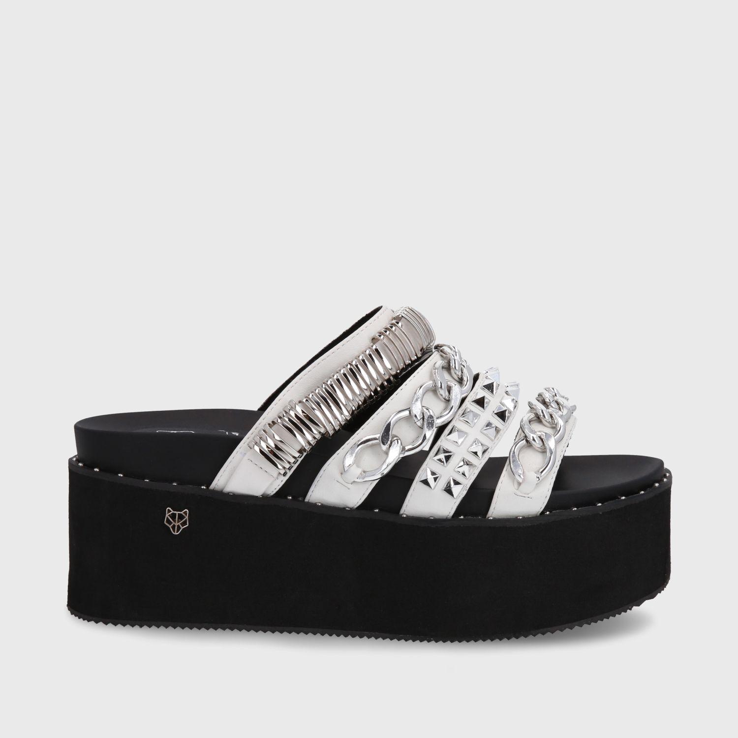Sandalia Plataforma Blanca Mujer 15660 Gotta-0