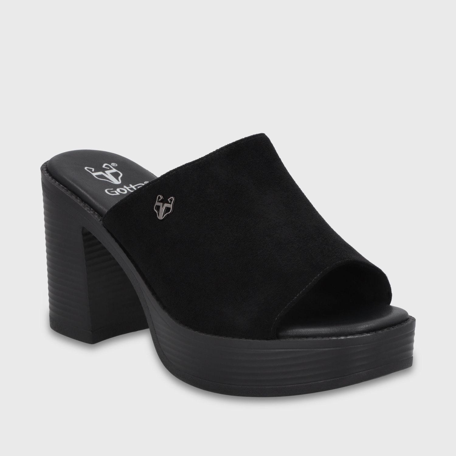Sandalia Taco Negra Mujer 65920 Gotta-1