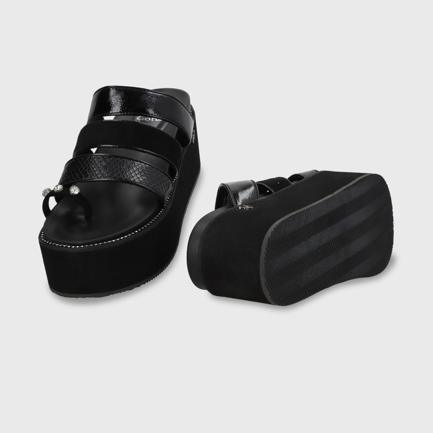 Sandalia Negra Mujer 15662 Gotta-6