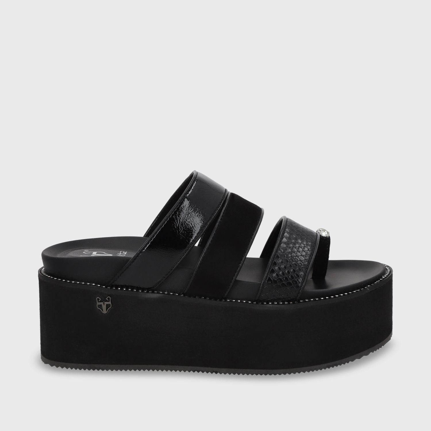 Sandalia Negra Mujer 15662 Gotta-0