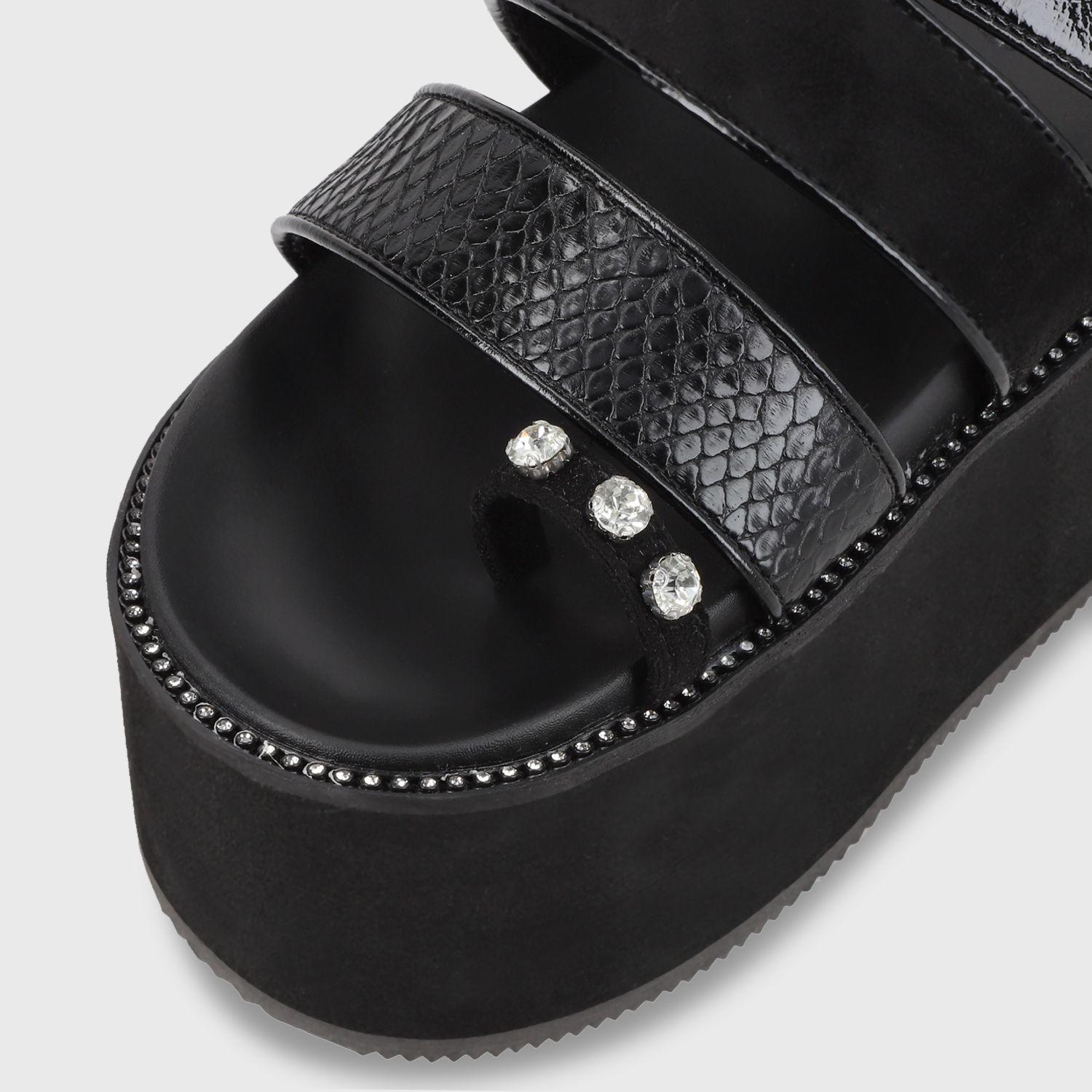 Sandalia Negra Mujer 15662 Gotta-5