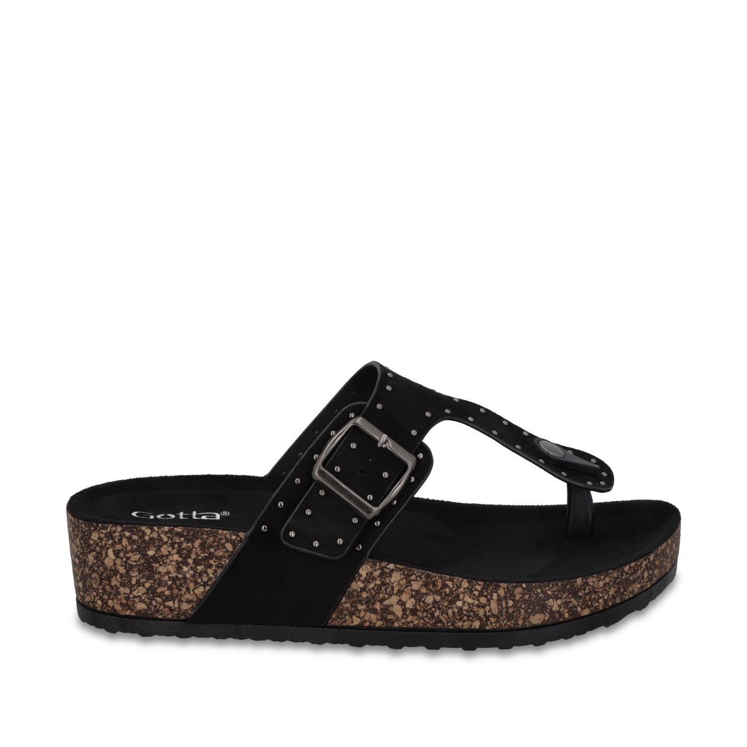 Sandalia Plataforma Negra Mujer 62090 Gotta-0