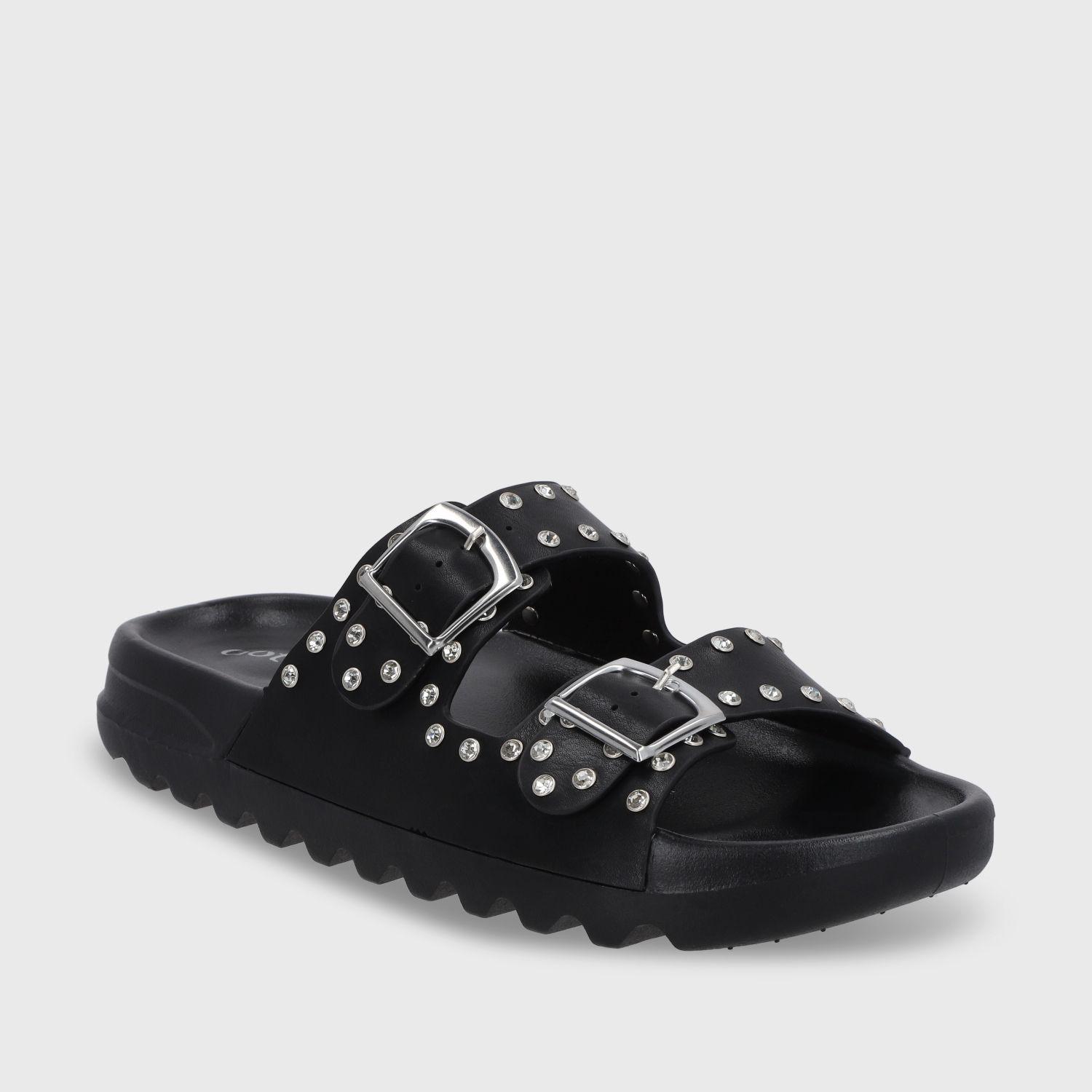 Sandalia Plana Negra Mujer 52060 Gotta-1