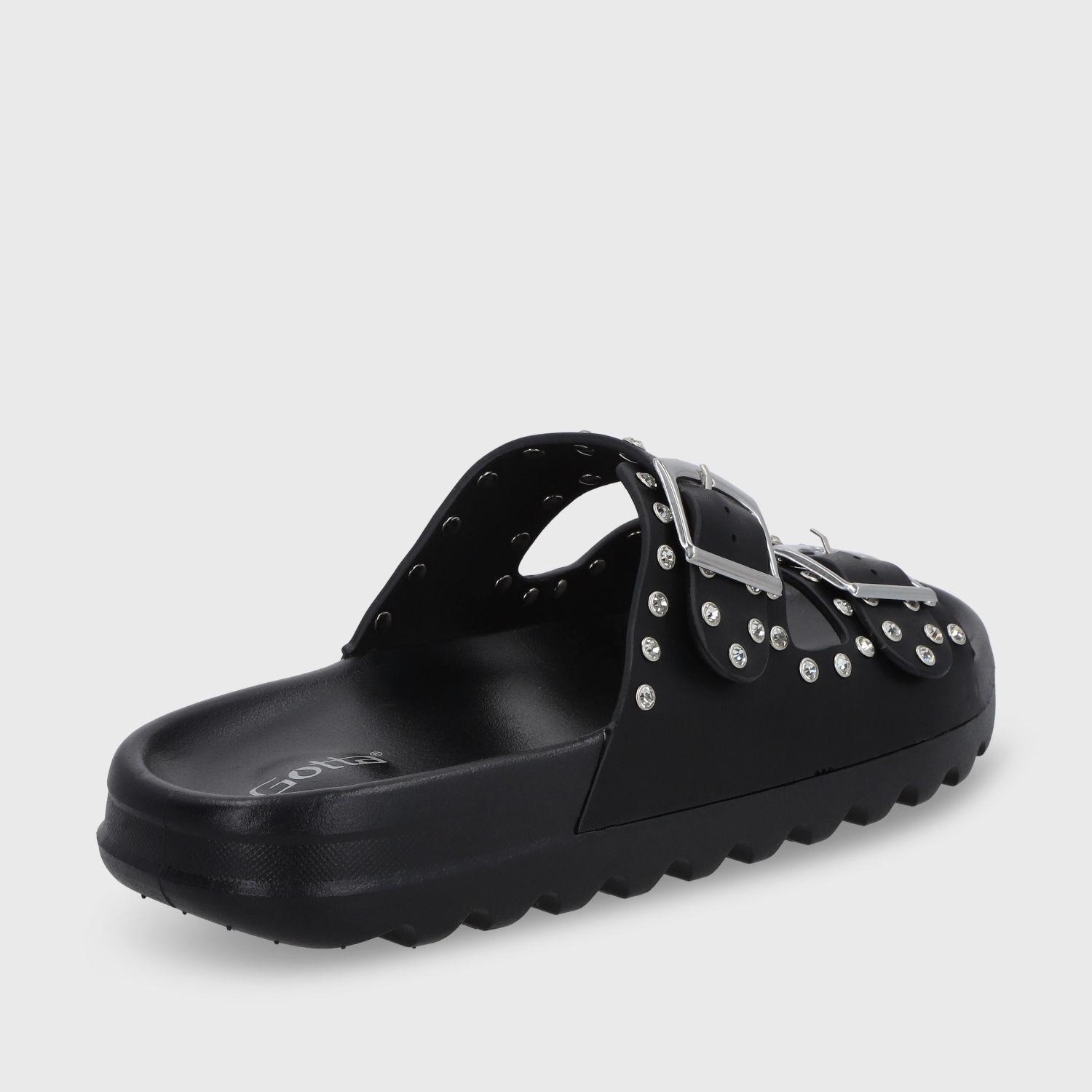 Sandalia Plana Negra Mujer 52060 Gotta-4