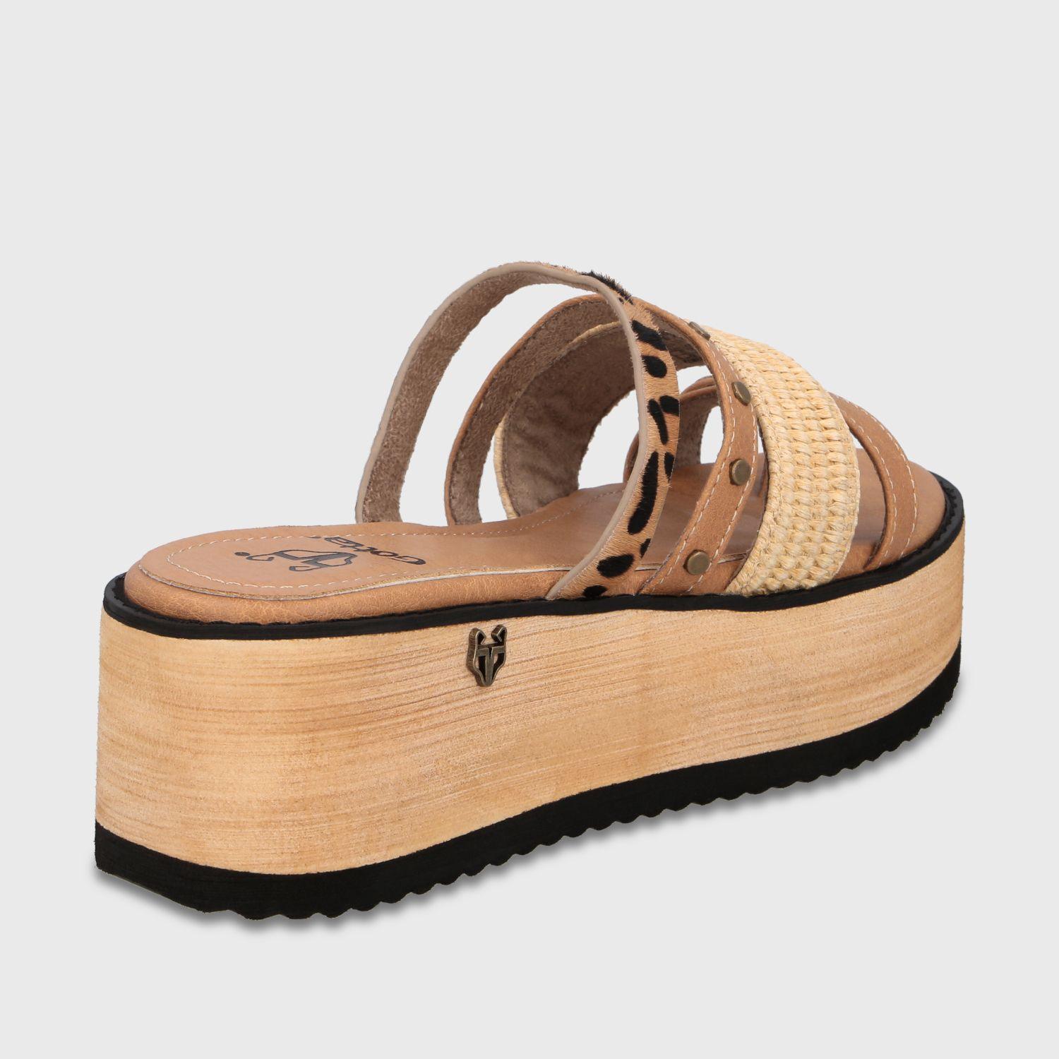 Sandalia Plataforma Beige Mujer 15617 Gotta-4