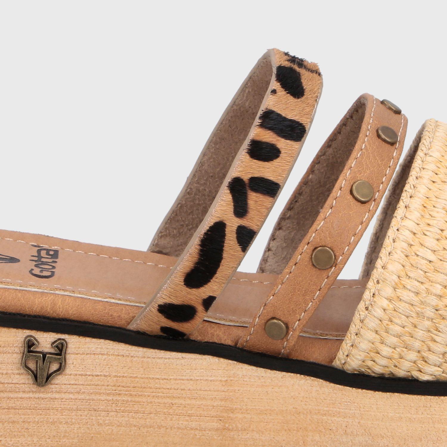 Sandalia Plataforma Beige Mujer 15617 Gotta-5