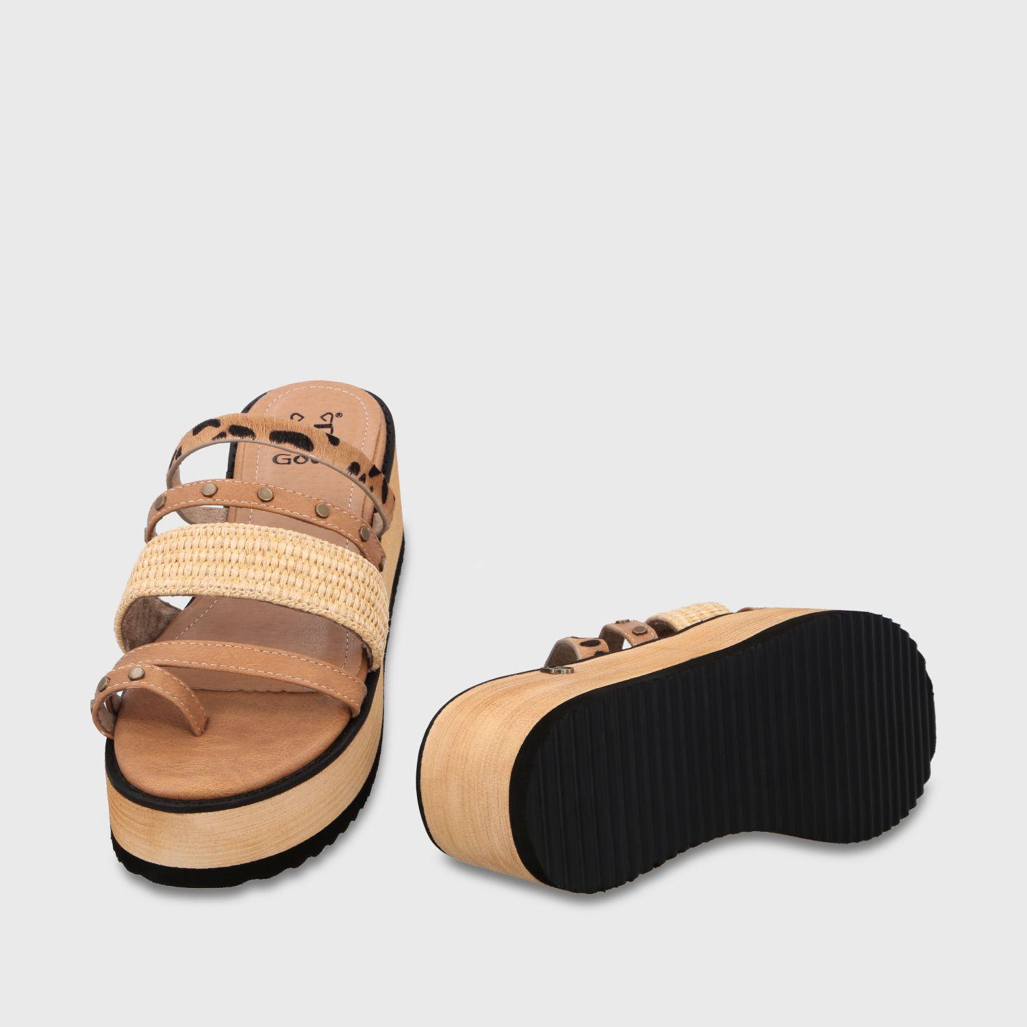 Sandalia Plataforma Beige Mujer 15617 Gotta-6