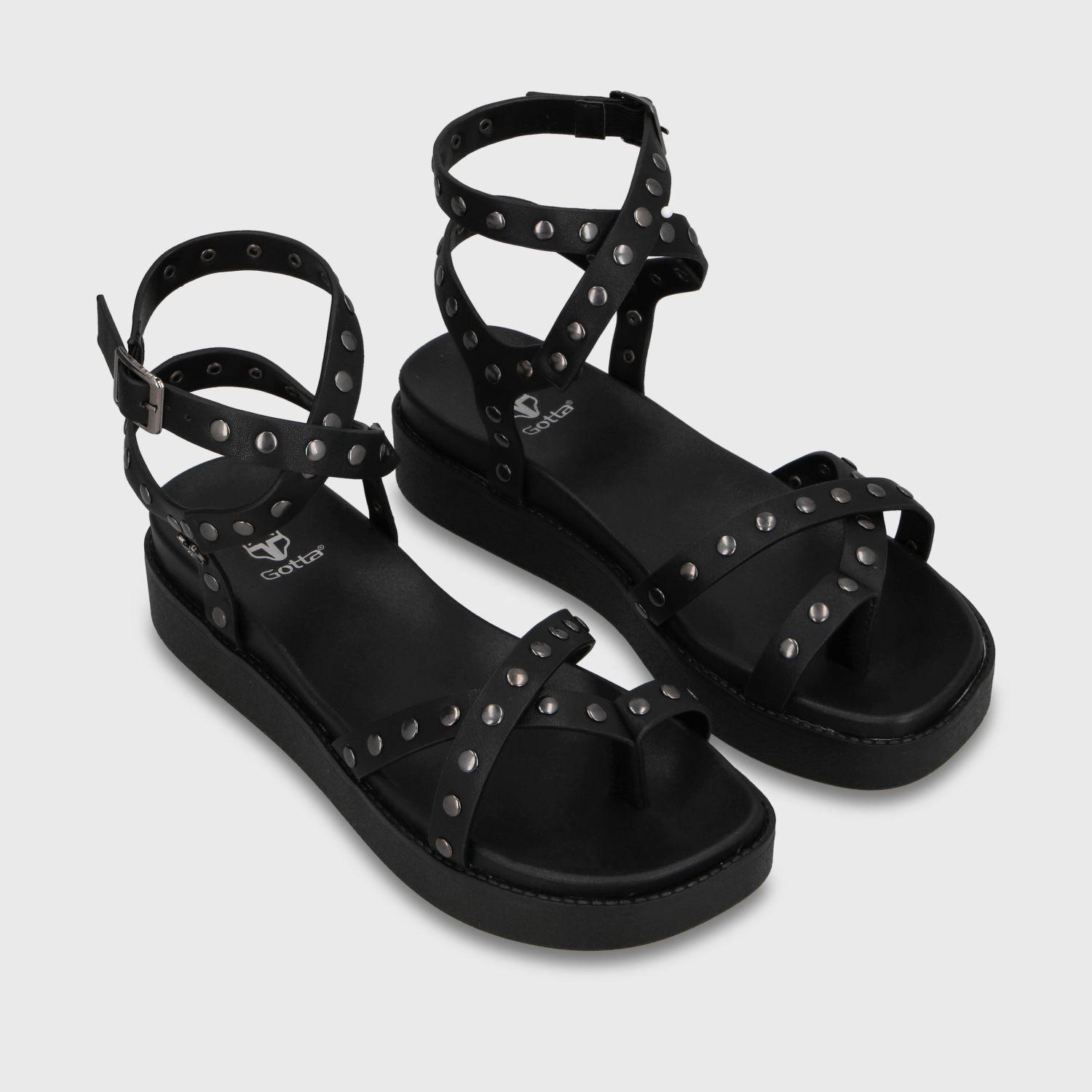 Sandalia Plataforma Negra Mujer 64170 Gotta-2