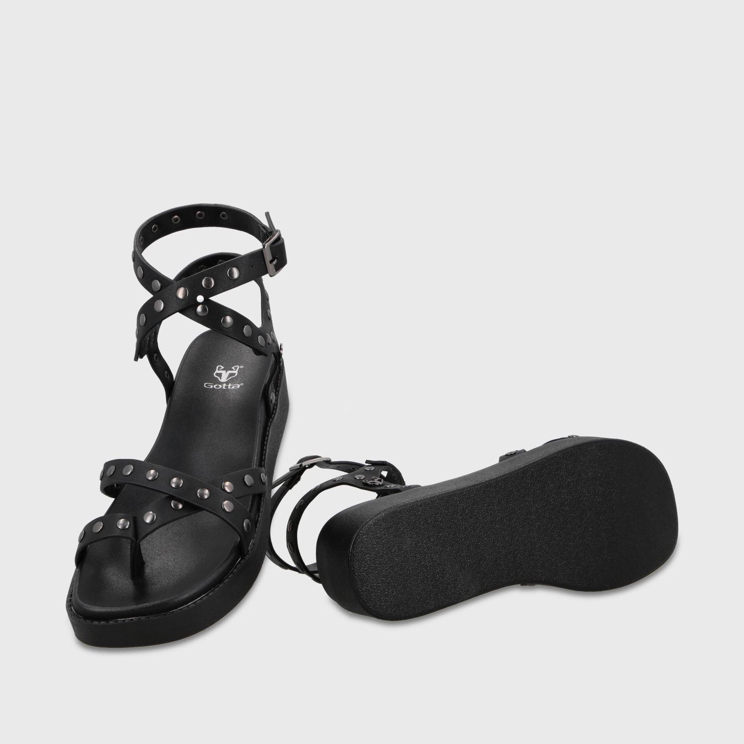 Sandalia Plataforma Negra Mujer 64170 Gotta-6