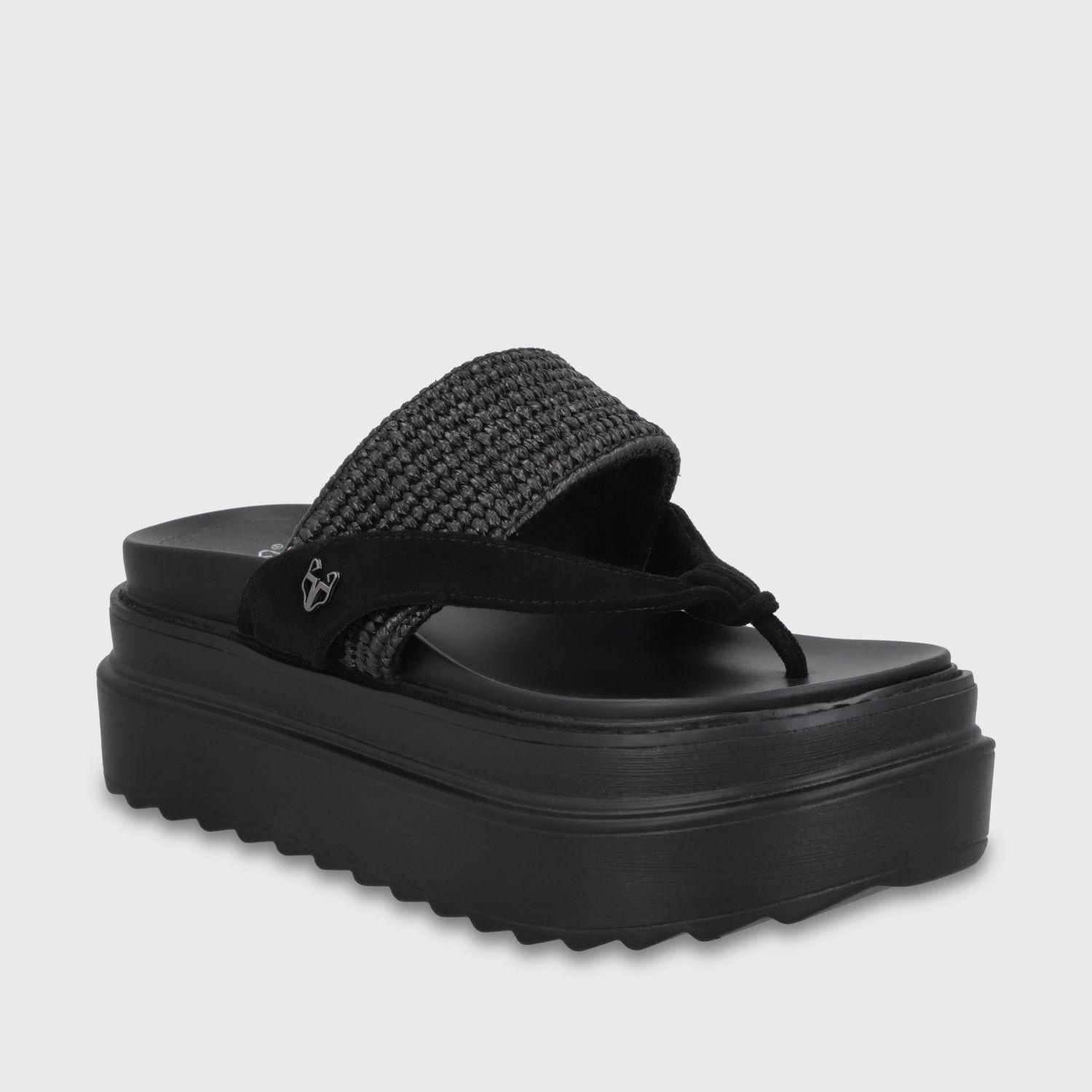 Sandalia Plataforma Negra Mujer 25234 Gotta-1