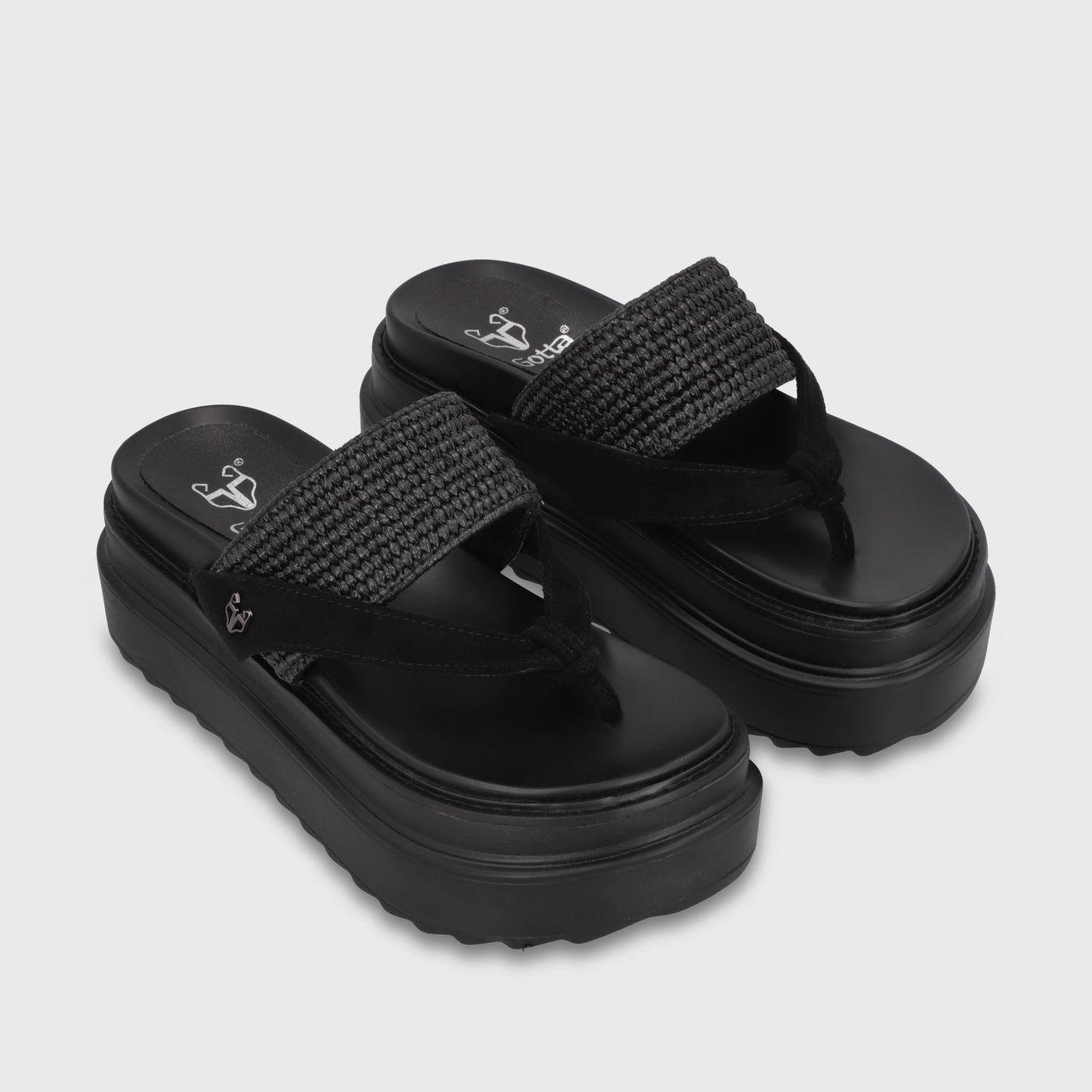 Sandalia Plataforma Negra Mujer 25234 Gotta-2