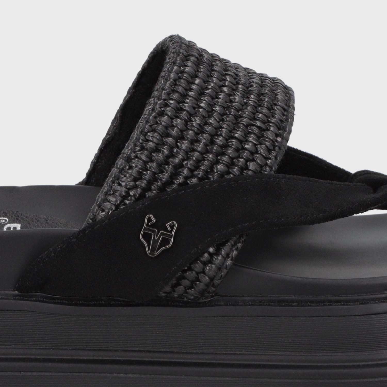 Sandalia Plataforma Negra Mujer 25234 Gotta-5