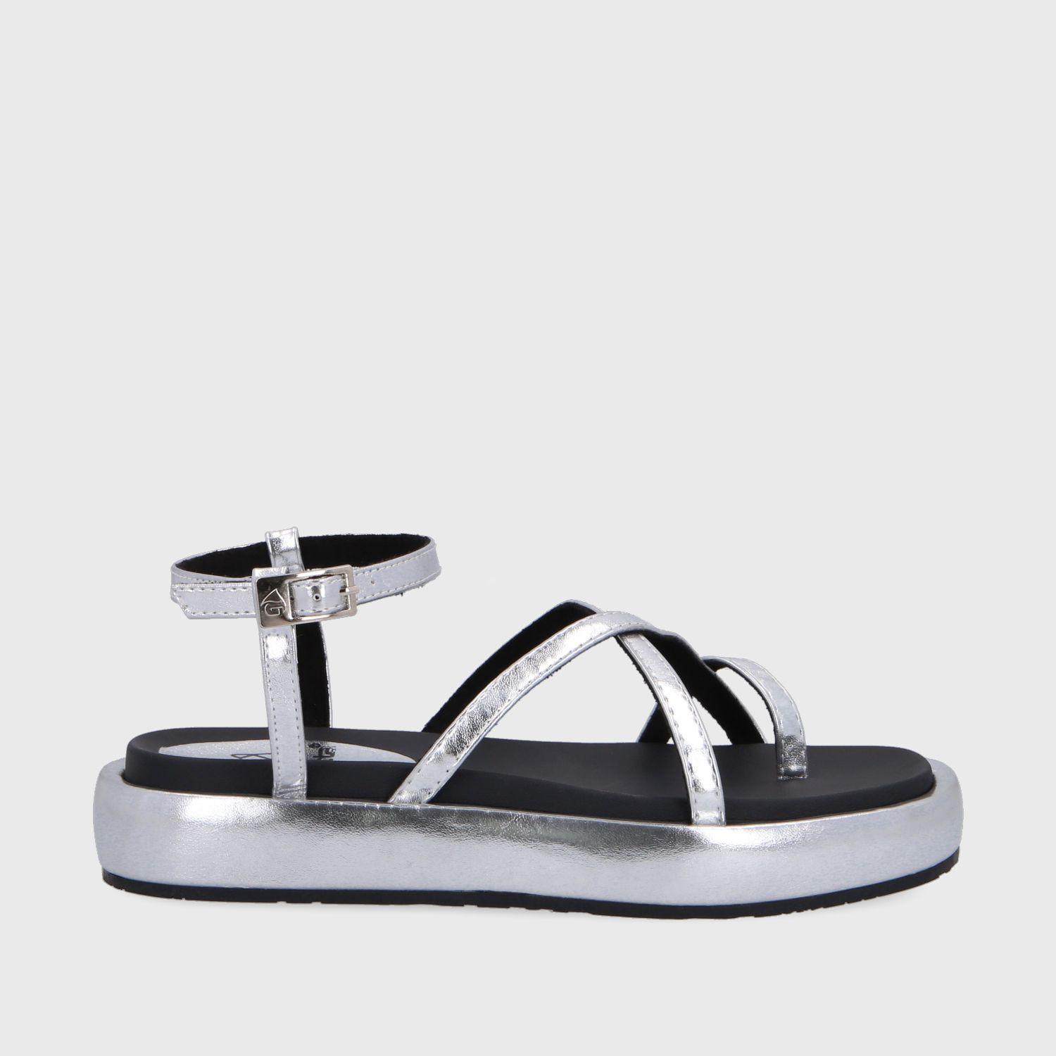 Sandalia Plana Plateada Mujer 35210 Gotta-0