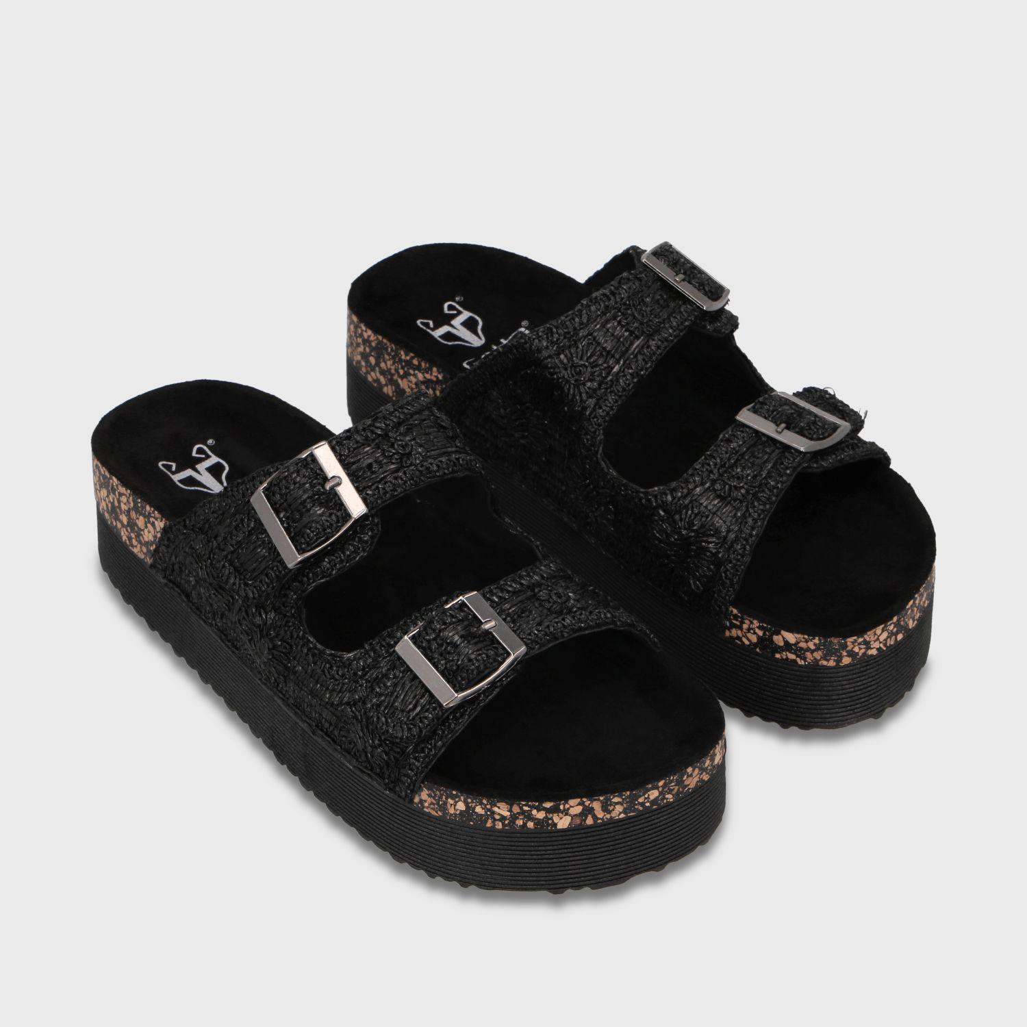 Sandalia Plataforma Negro Mujer 65951 Gotta-2