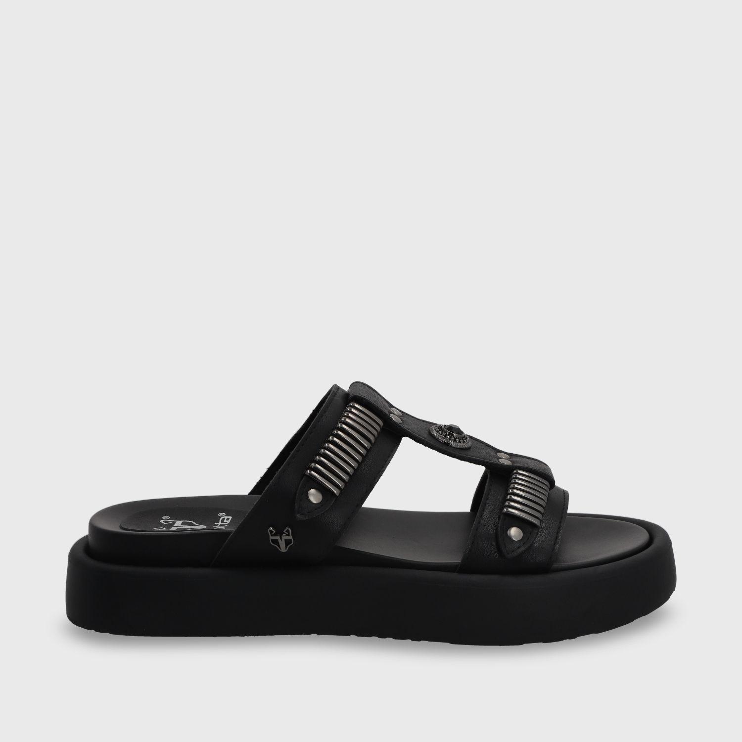 Sandalia Plana Negra Mujer 55951 Gotta-0