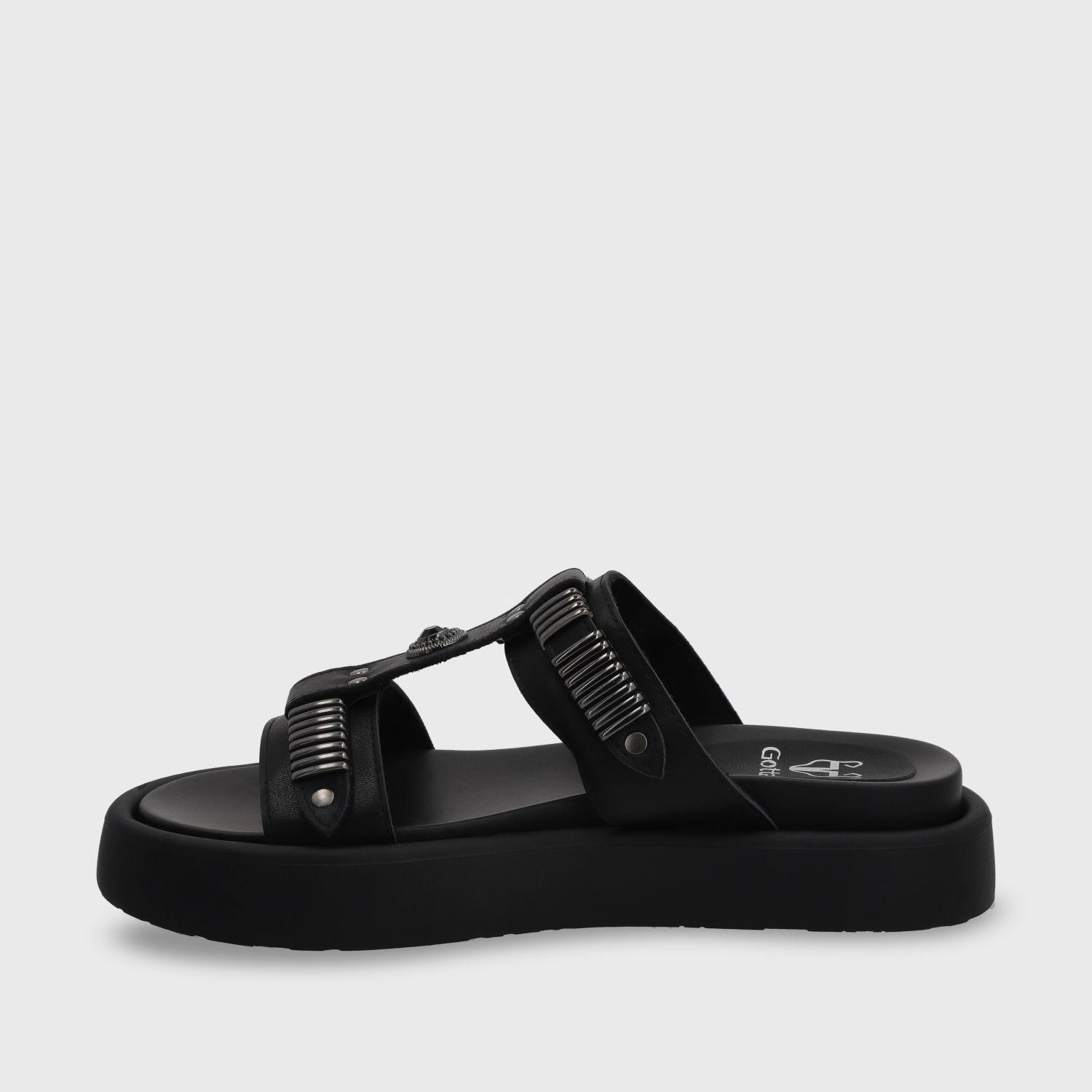 Sandalia Plana Negra Mujer 55951 Gotta-3