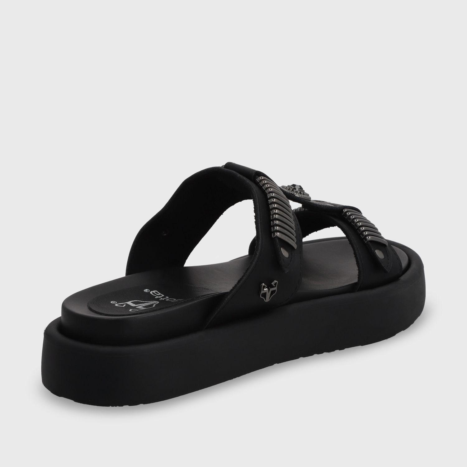 Sandalia Plana Negra Mujer 55951 Gotta-4