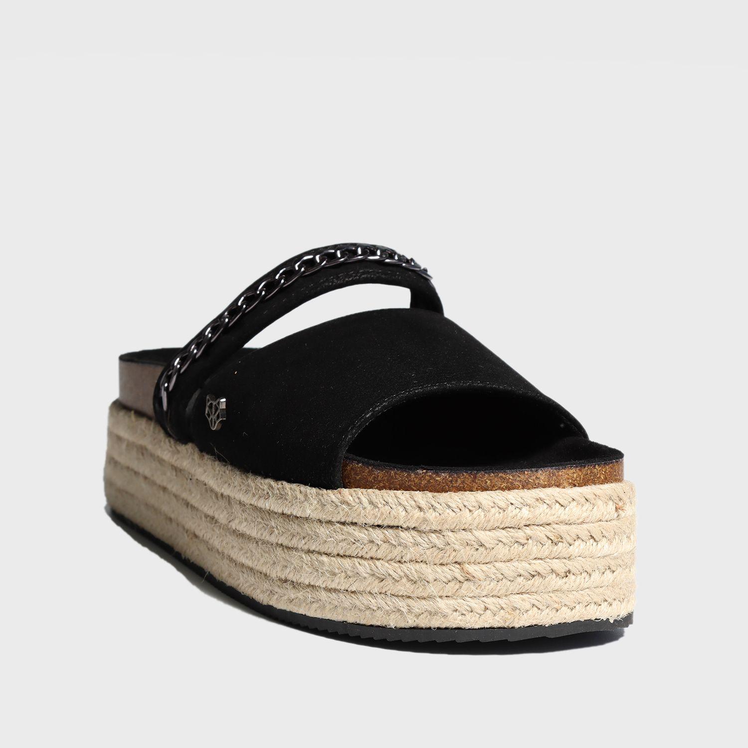 Sandalia Plataforma Negra Mujer 15252 Gotta-1