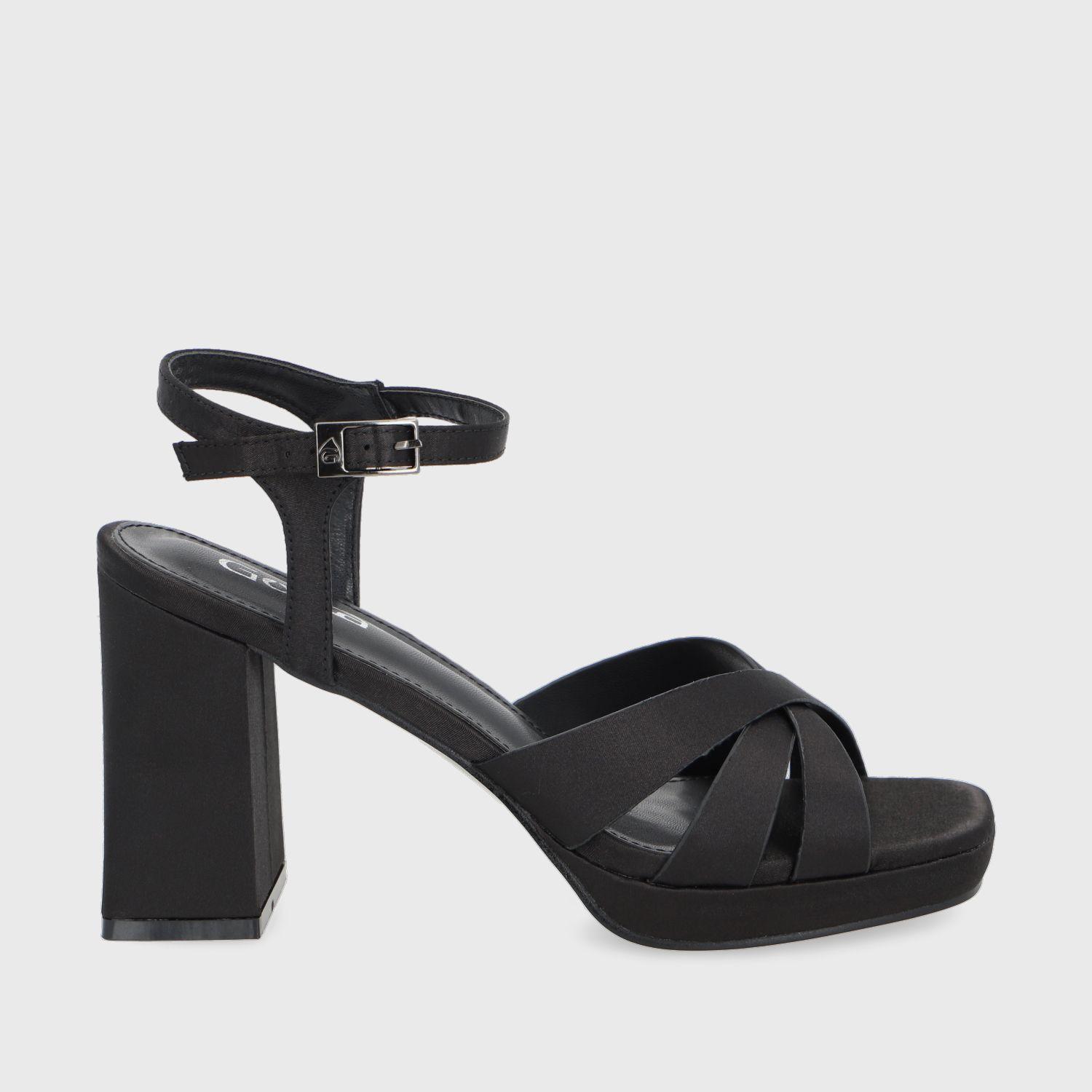 Sandalia Taco Negra  Mujer 45902 Gotta-0