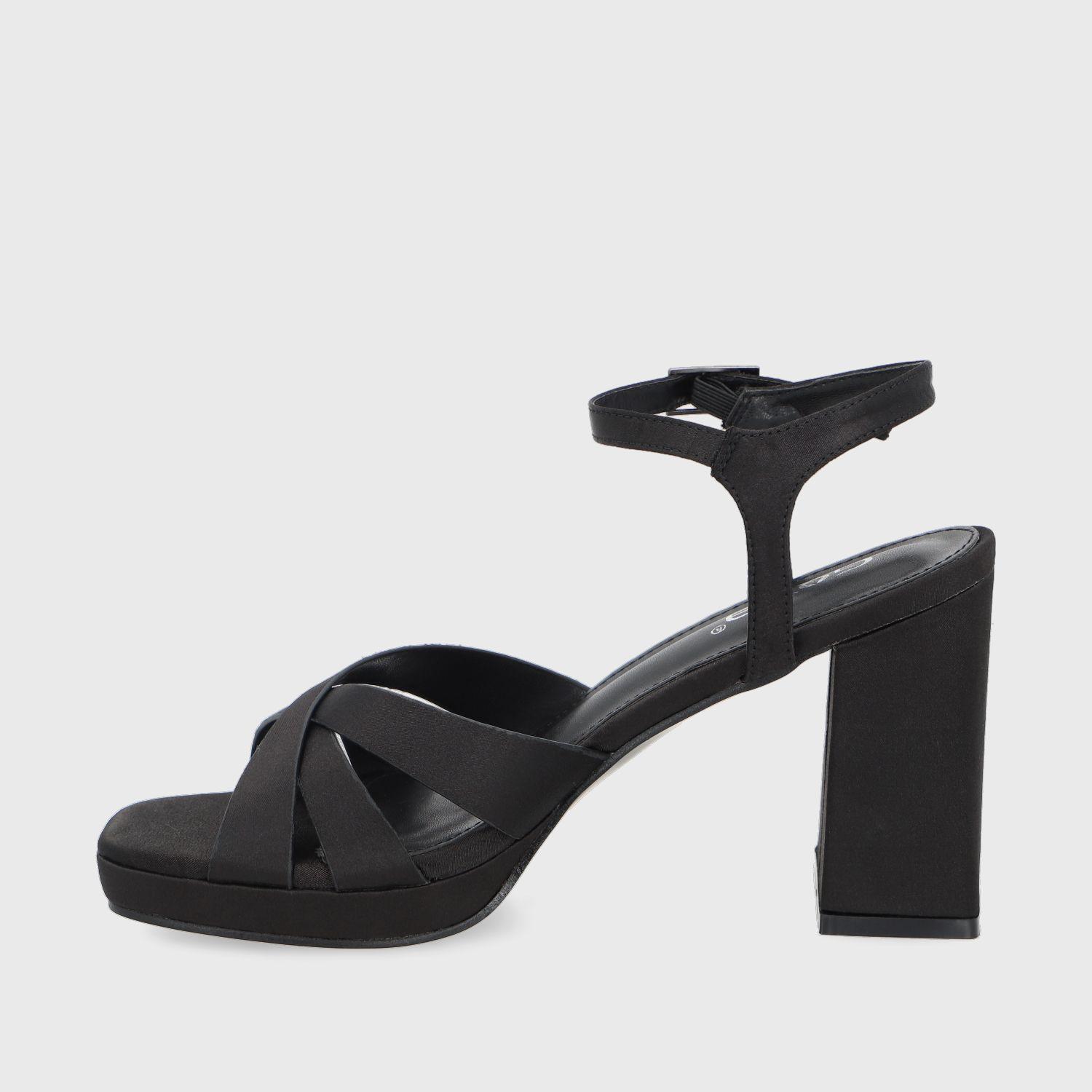 Sandalia Taco Negra  Mujer 45902 Gotta-3