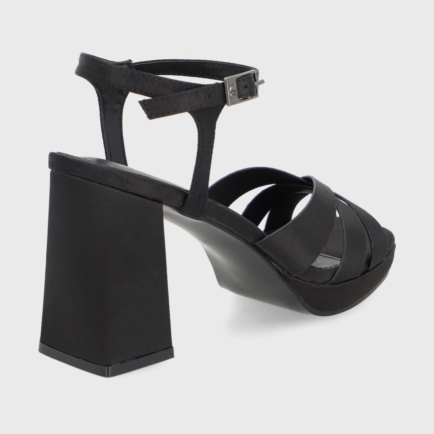 Sandalia Taco Negra  Mujer 45902 Gotta-4
