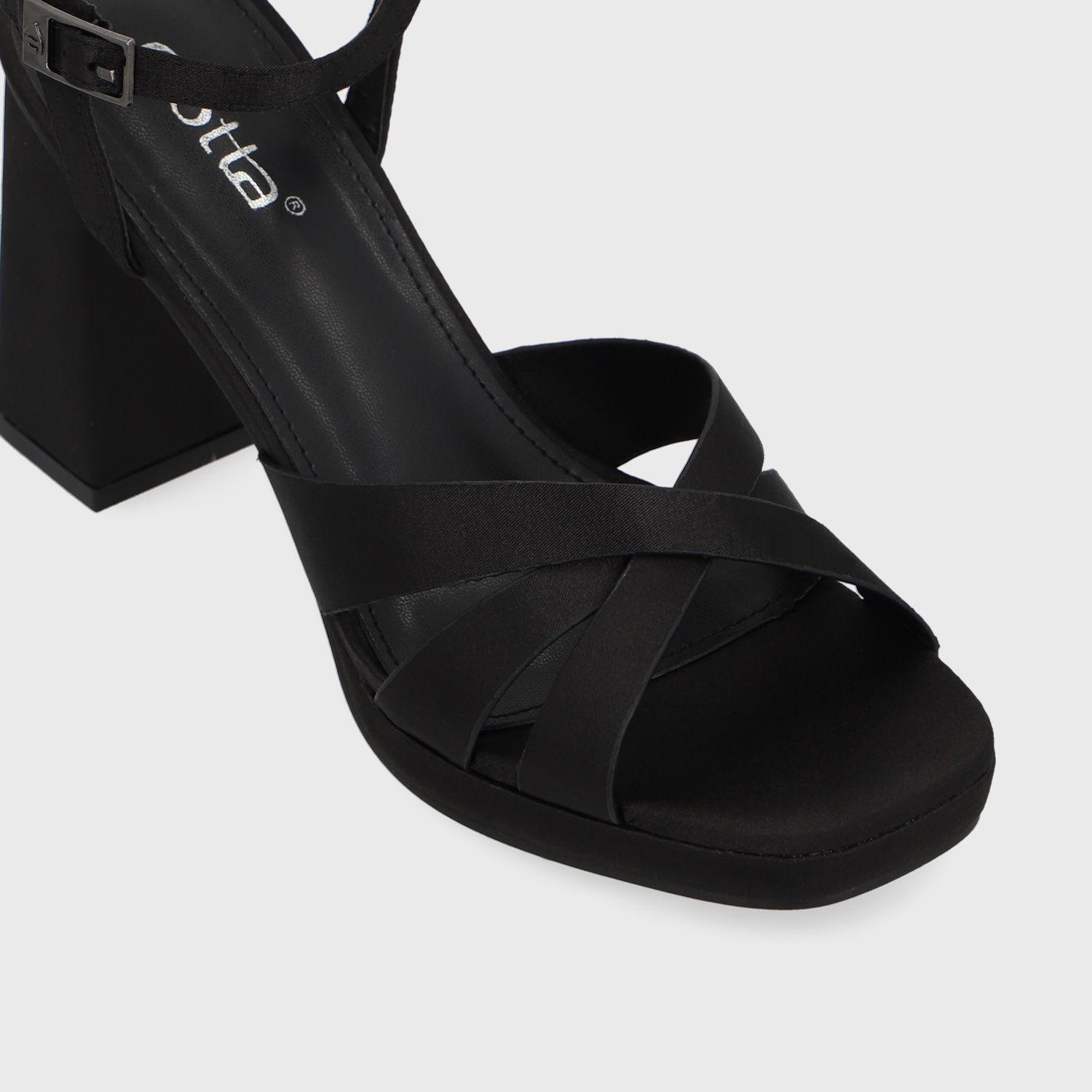Sandalia Taco Negra  Mujer 45902 Gotta-5
