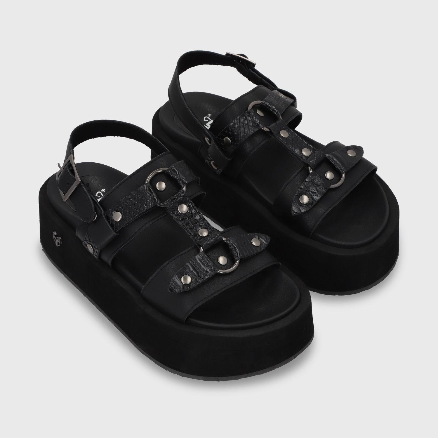 Sandalia Plataforma Negro Mujer 55941 Gotta-2