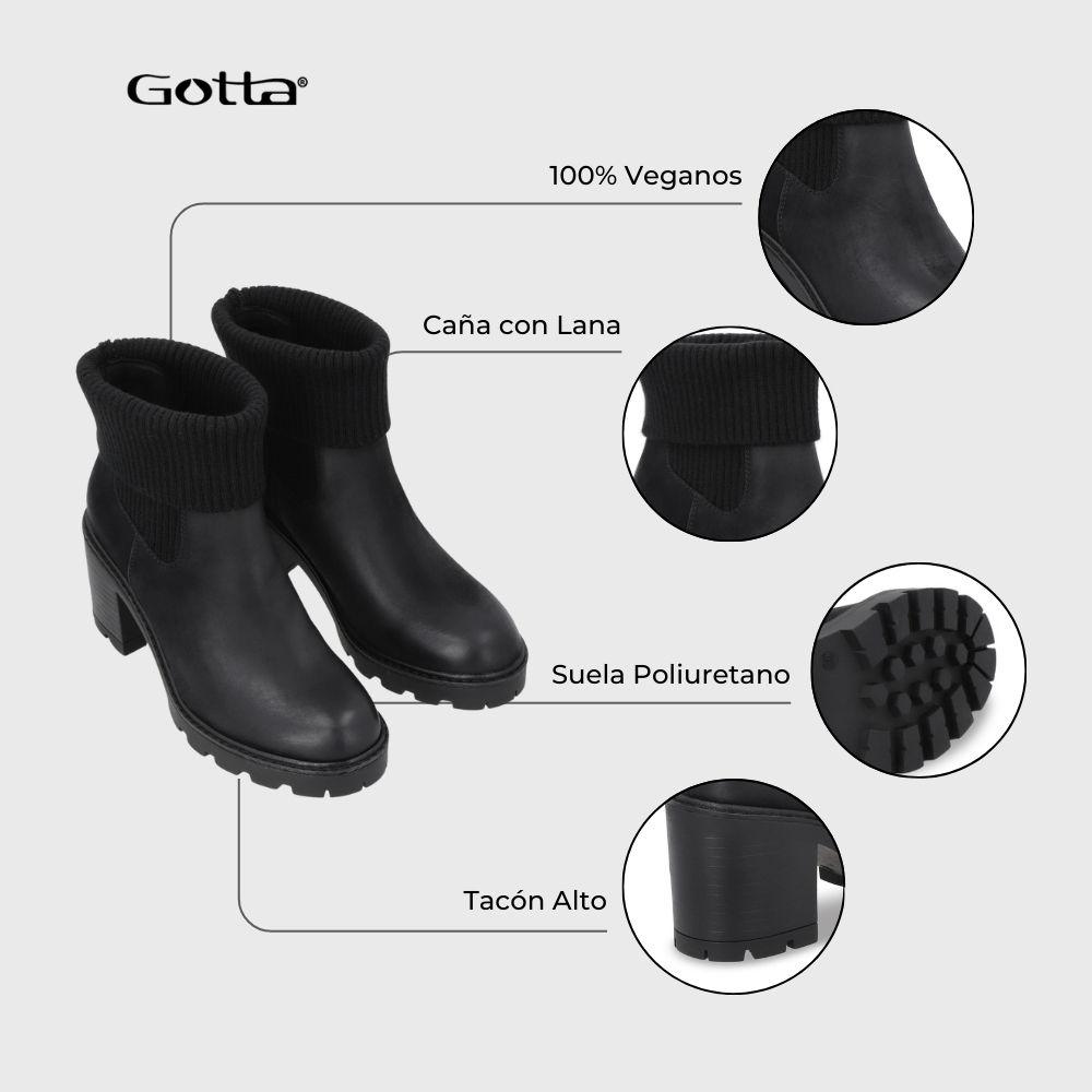 Botin Taco Negro Mujer 56050 Gotta-3