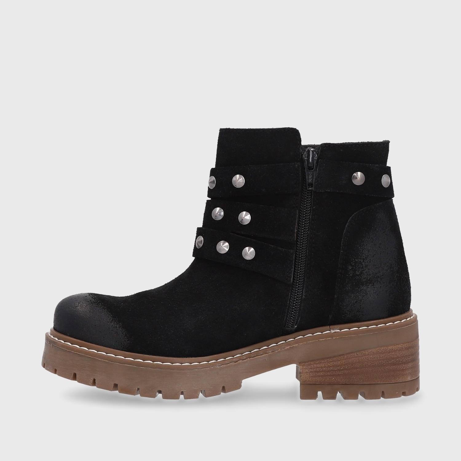 Botín Cuero Negro Mujer 28504 Gotta-3