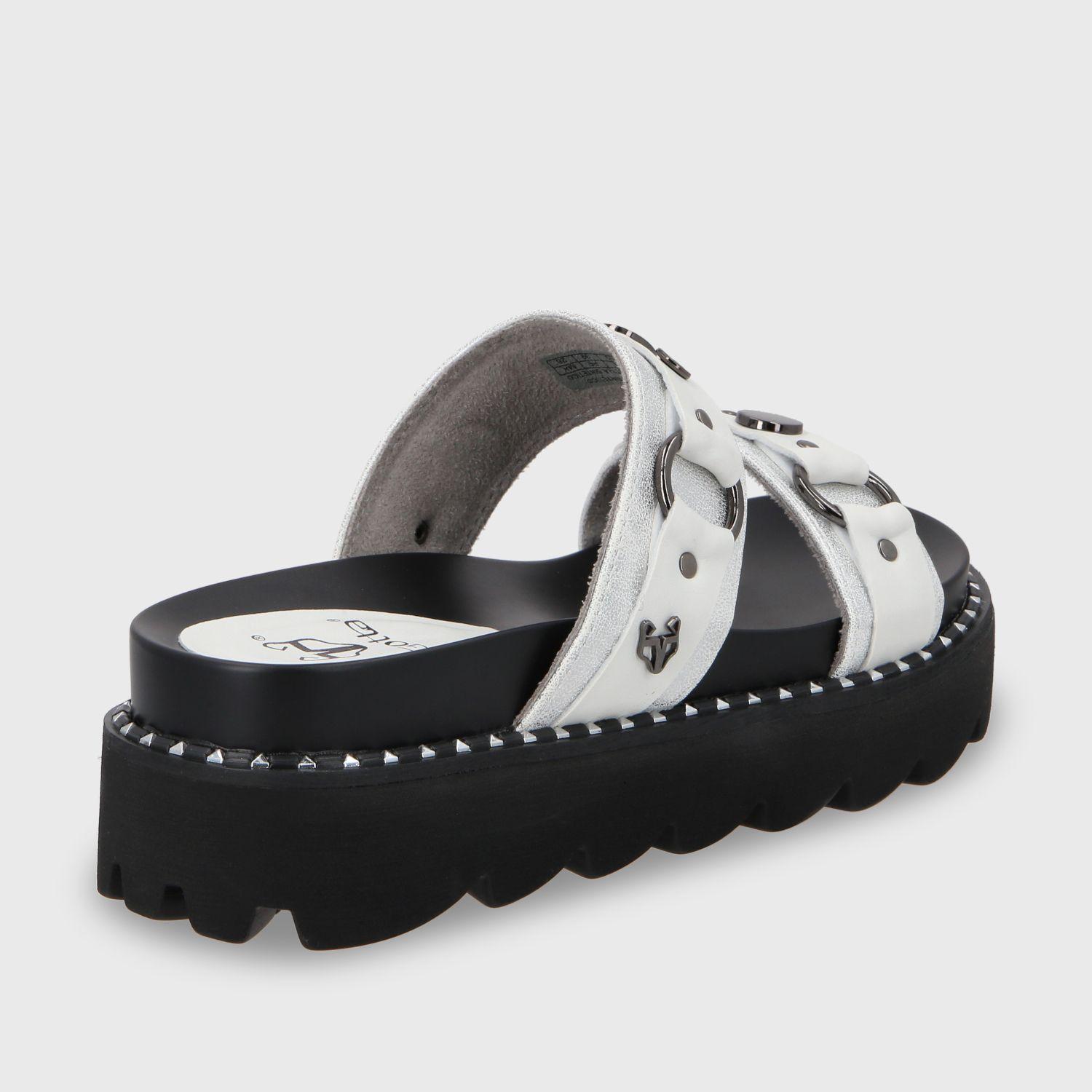 Sandalia Plano Blanco Mujer 1573B Gotta-4